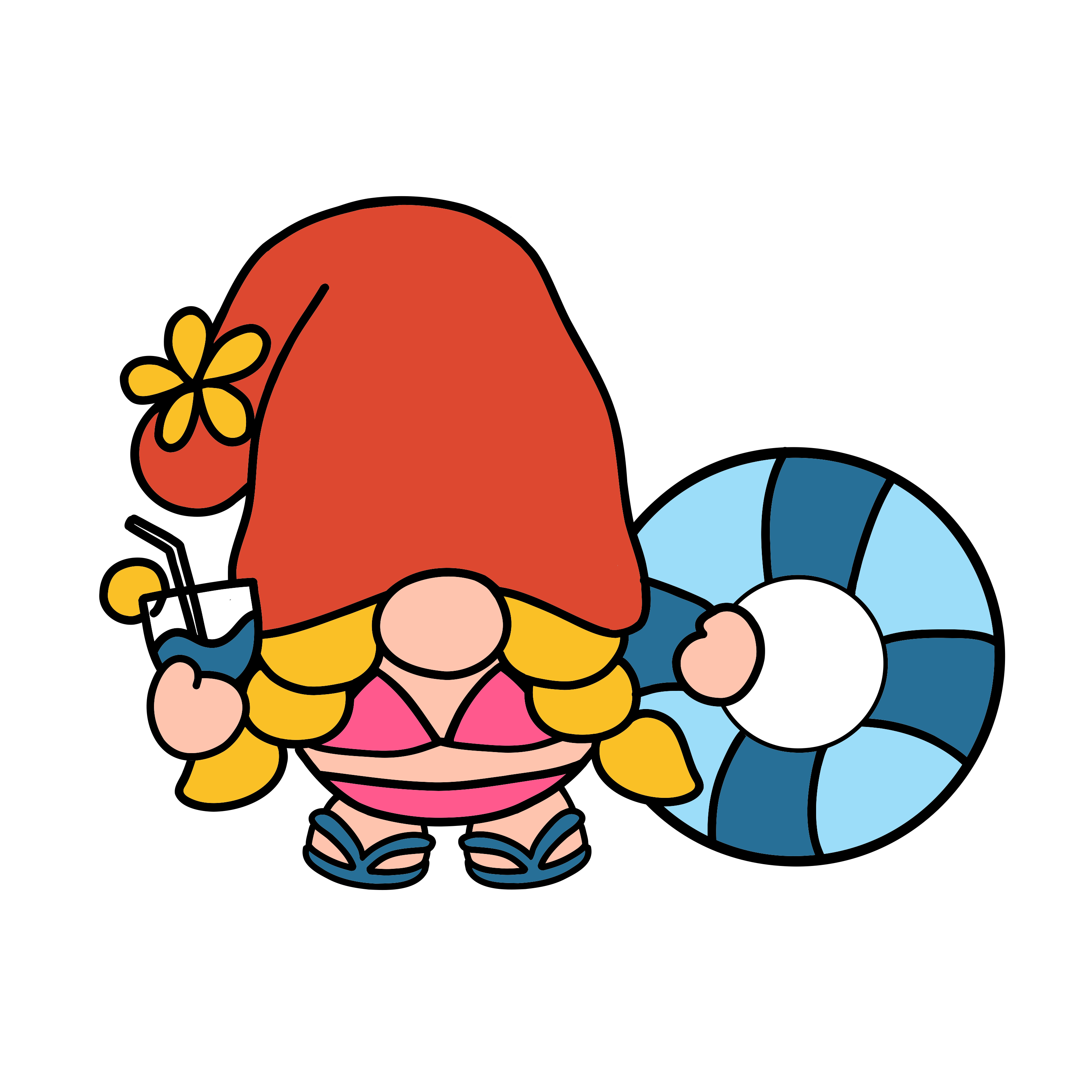 Inspirational Quote "Gnomes in Pink Bikini" Motivational Sticker Vinyl Decal Motivation Stickers- 5" Vinyl Sticker Waterproof
