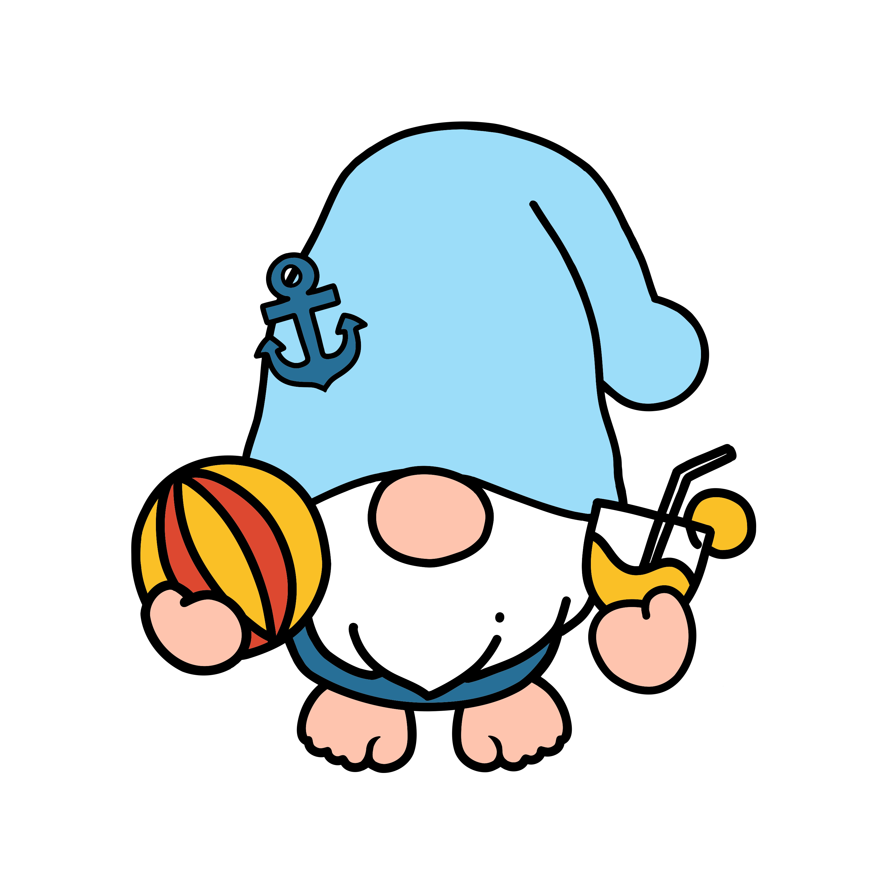 Inspirational Quote "Gnomes with Beach Ball and Juice" Motivational Sticker Vinyl Decal Motivation Stickers- 5" Vinyl Sticker Waterproof