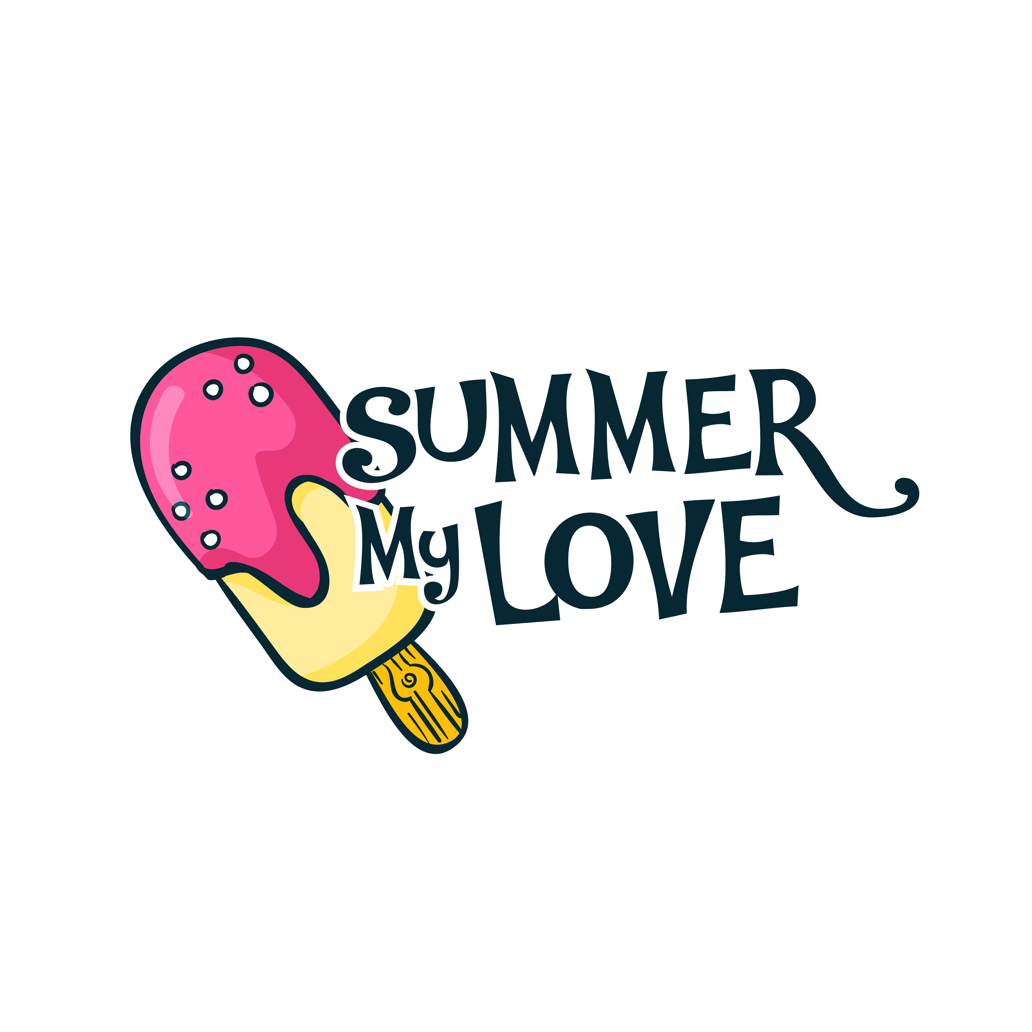 Inspirational Quote "Summer My Love" Motivational Sticker Vinyl Decal Motivation Stickers- 5" Vinyl Sticker Waterproof