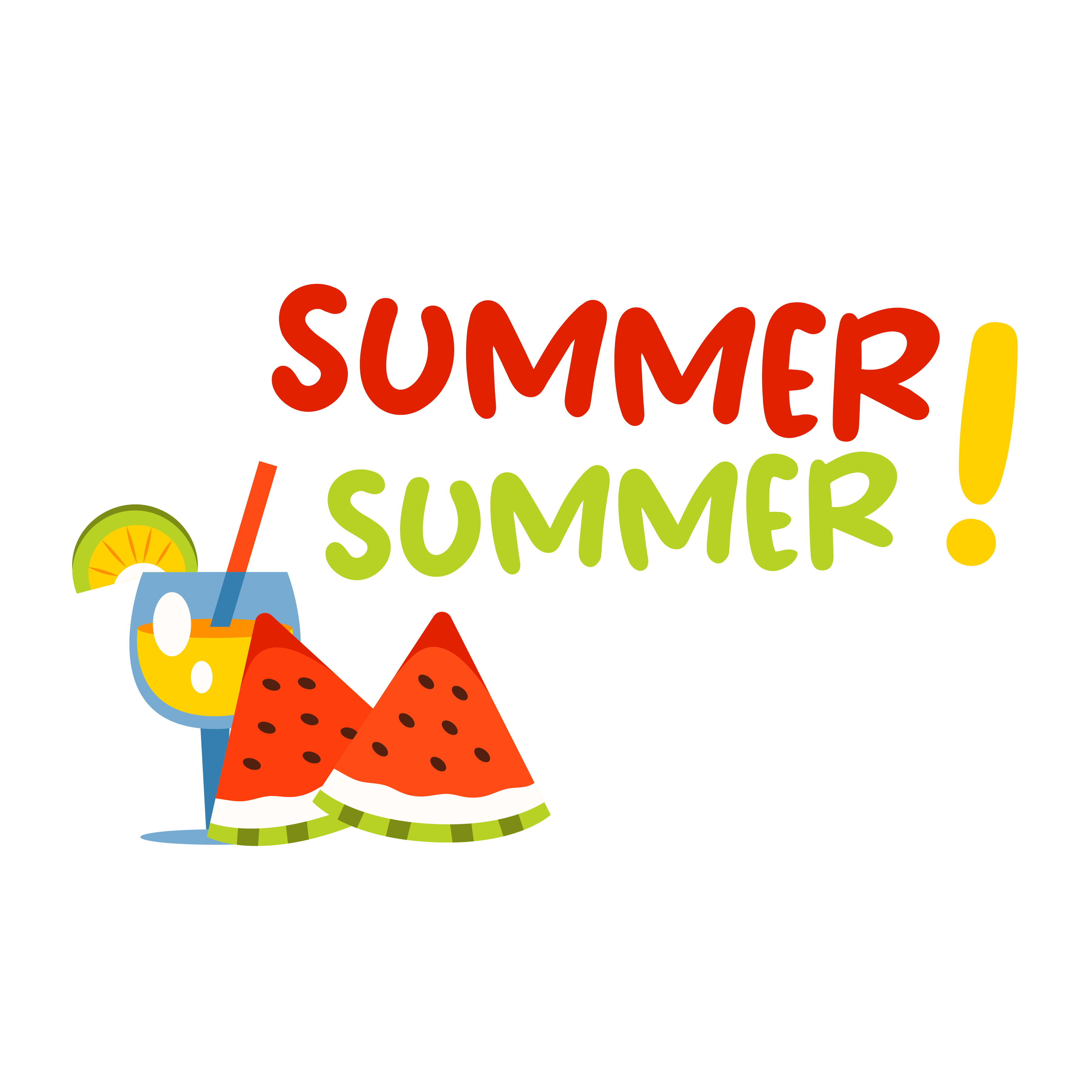 Inspirational Quote "Summer Summer!" Motivational Sticker Vinyl Decal Motivation Stickers- 5" Vinyl Sticker Waterproof