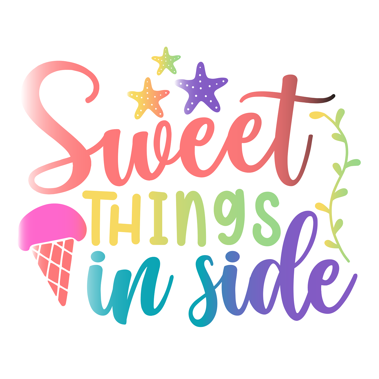 Inspirational Quote "Sweet Things in side" Motivational Sticker Vinyl Decal Motivation Stickers- 5" Vinyl Sticker Waterproof