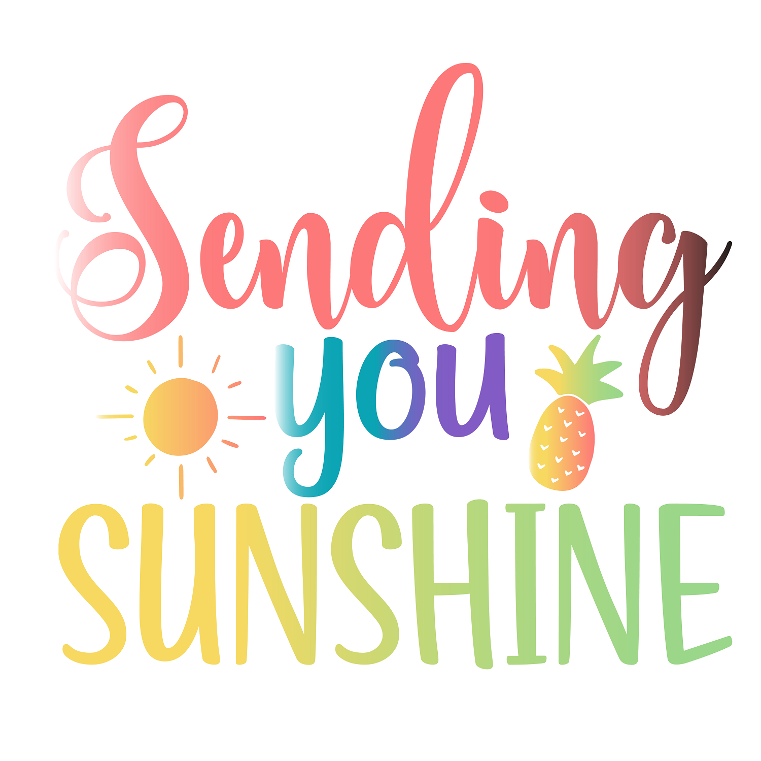 Inspirational Quote "Sending you Sunshine" Motivational Sticker Vinyl Decal Motivation Stickers- 5" Vinyl Sticker Waterproof