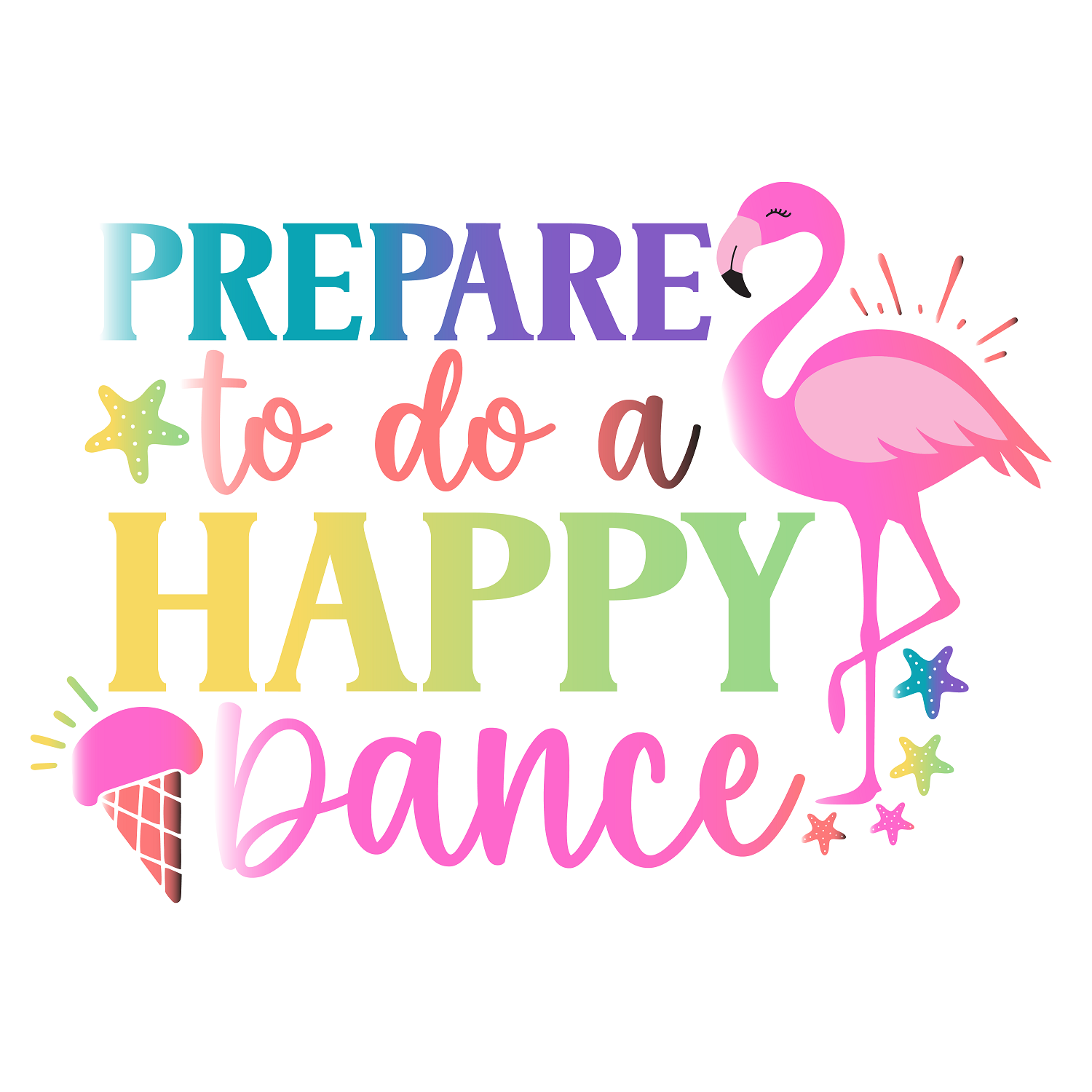 Inspirational Quote "Prepare to do a Happy Dance" Motivational Sticker Vinyl Decal Motivation Stickers- 5" Vinyl Sticker Waterproof