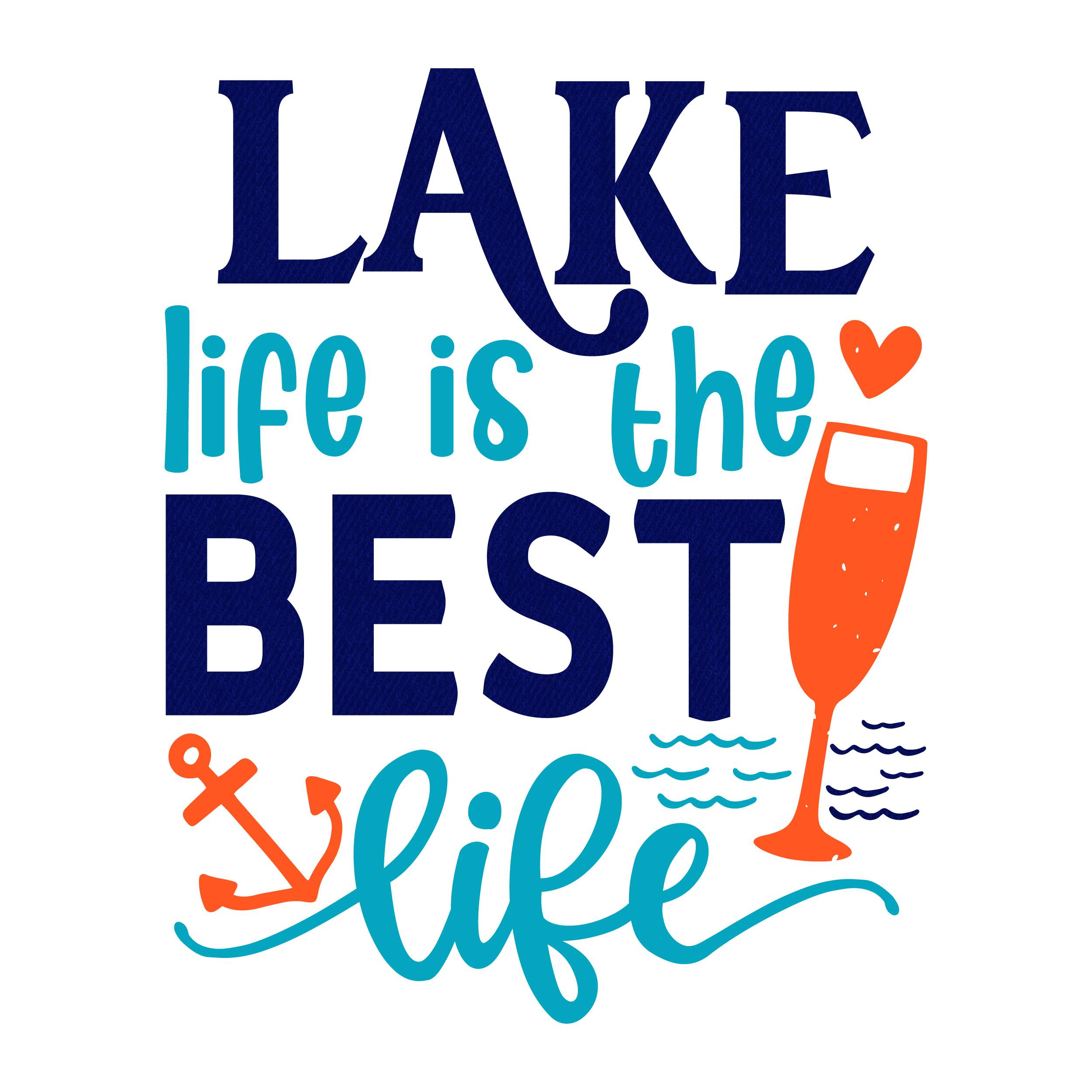 Inspirational Quote "Lake Life is the Best Life" Motivational Sticker Vinyl Decal Motivation Stickers- 5" Vinyl Sticker Waterproof