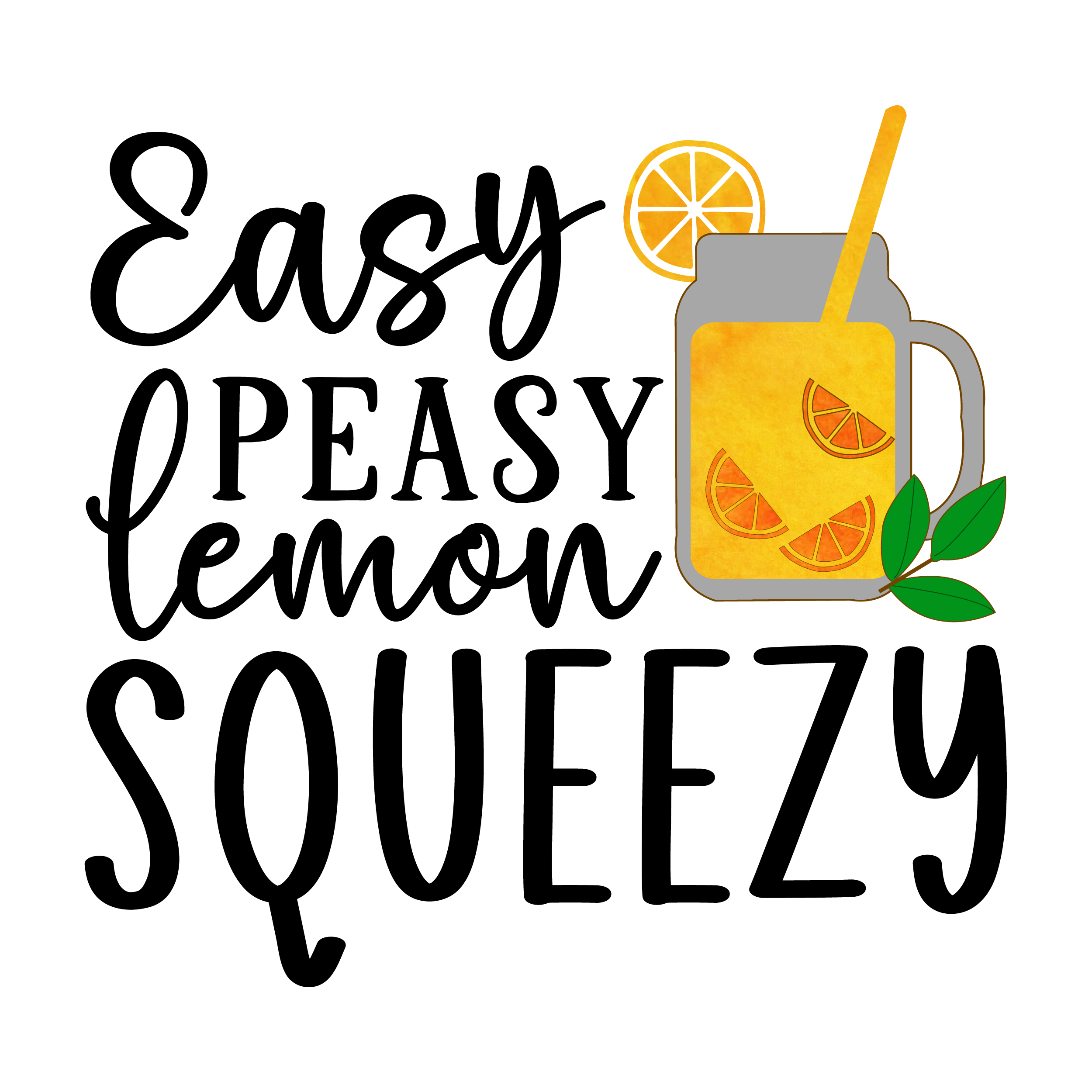 Inspirational Quote "Easy Peasy Lemon Squeezy" Motivational Sticker Vinyl Decal Motivation Stickers- 5" Vinyl Sticker Waterproof