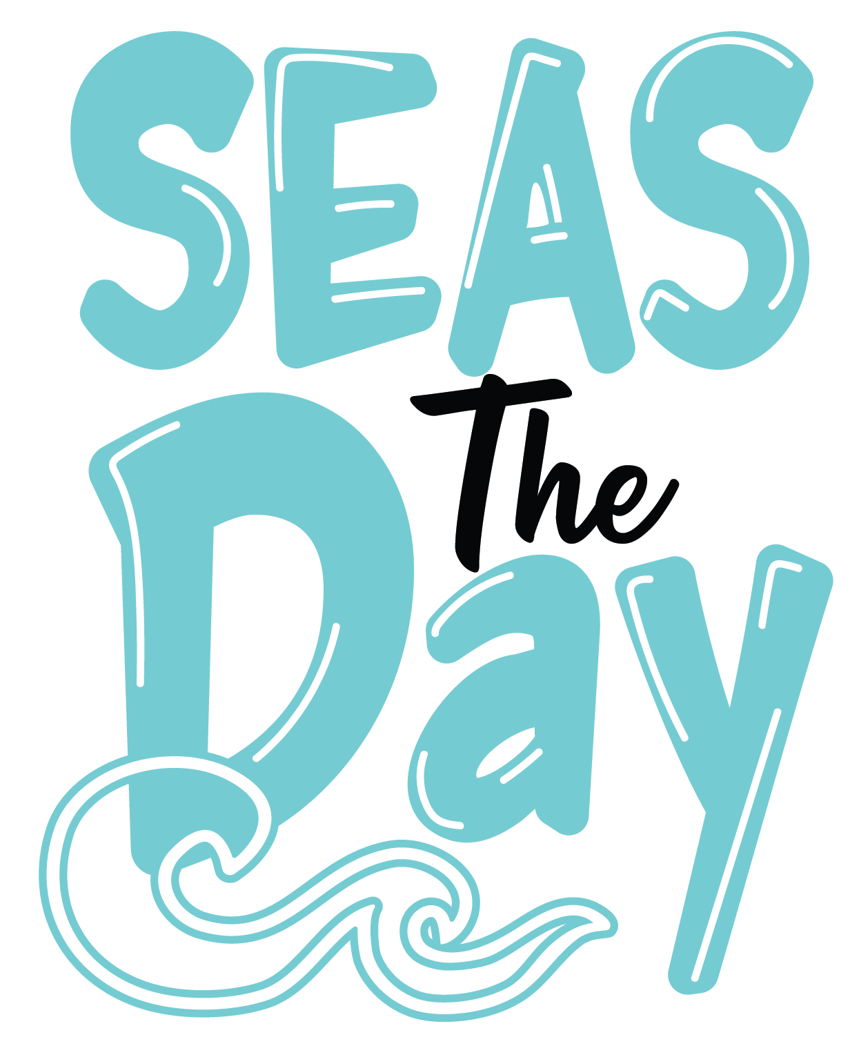 Inspirational Quote "SEAS The Day" Motivational Sticker Vinyl Decal Motivation Stickers- 5" Vinyl Sticker Waterproof