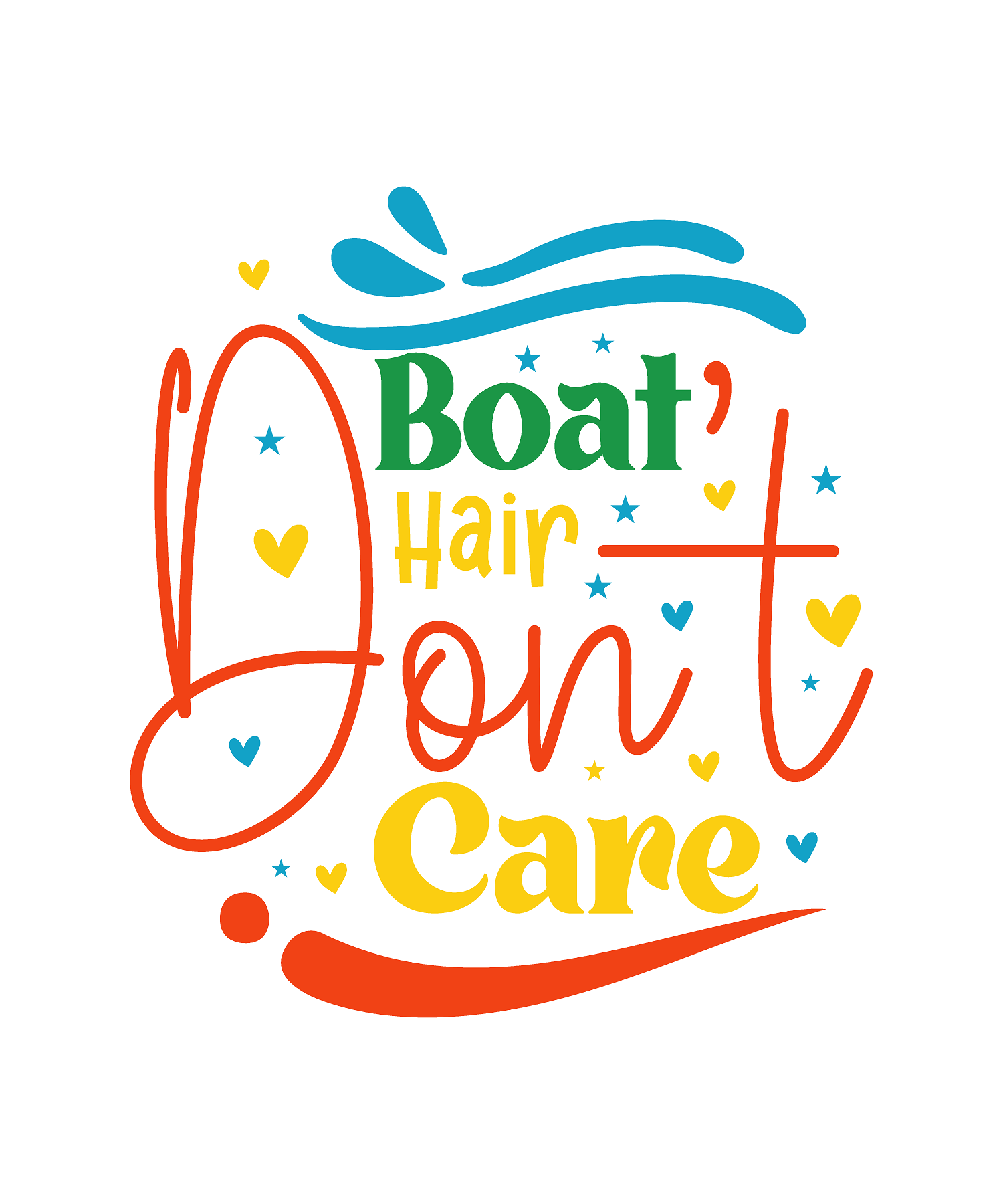 Inspirational Quote "Boat Hair Don't Care" Motivational Sticker Vinyl Decal Motivation Stickers- 5" Vinyl Sticker Waterproof