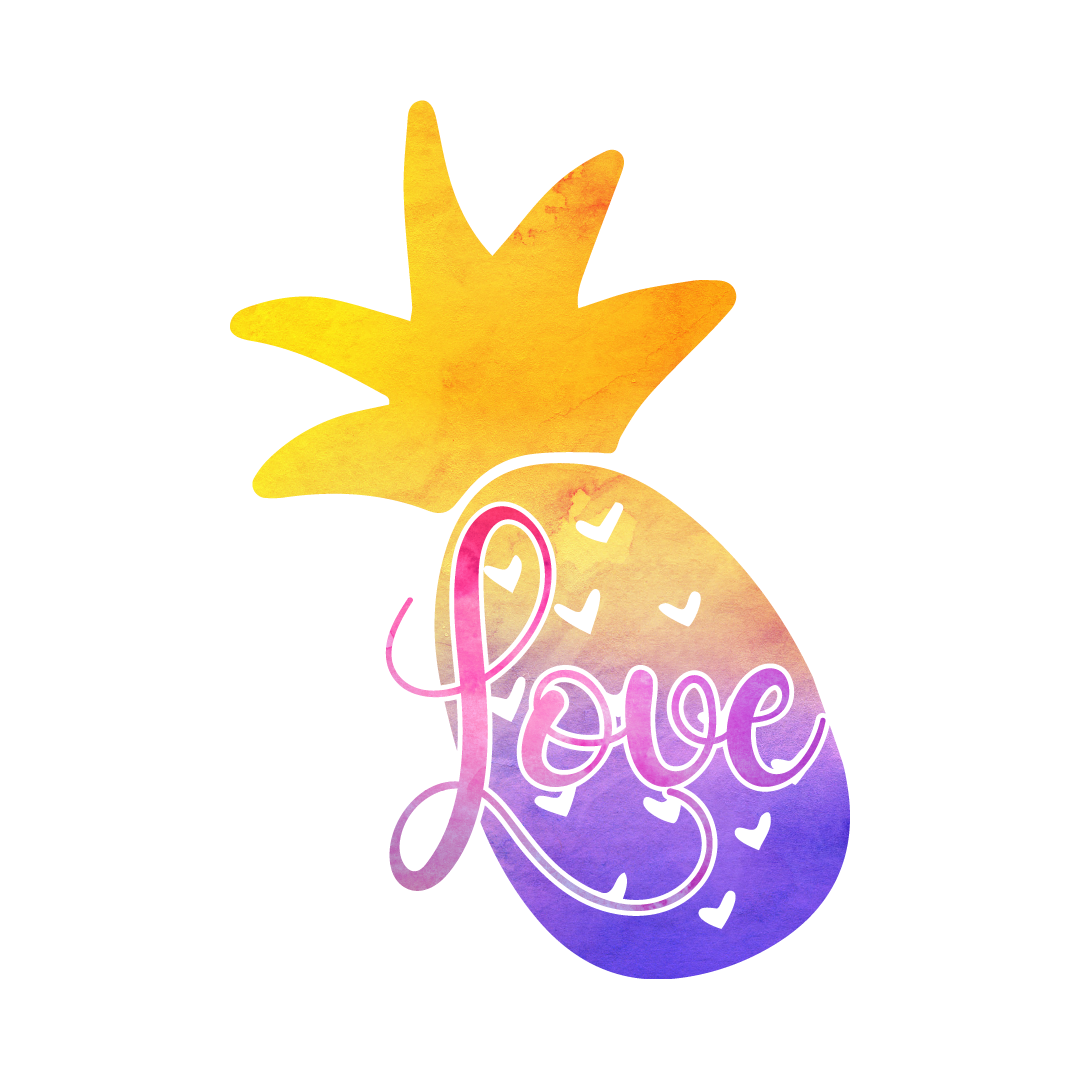 Inspirational Quote "Love Pineapple" Motivational Sticker Vinyl Decal Motivation Stickers- 5" Vinyl Sticker Waterproof