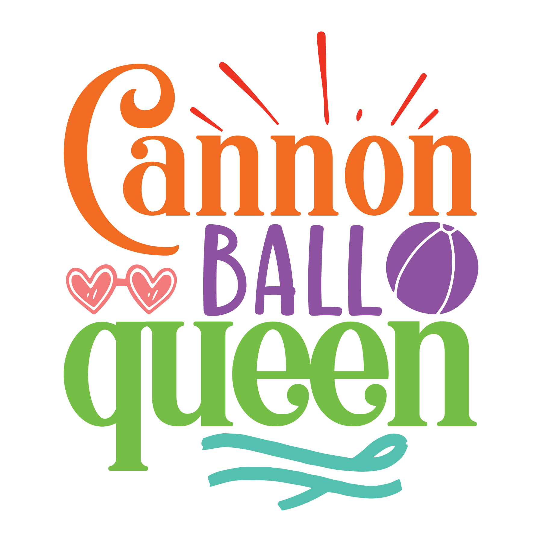 Inspirational Quote "Cannon Ball Queen" Motivational Sticker Vinyl Decal Motivation Stickers- 5" Vinyl Sticker Waterproof
