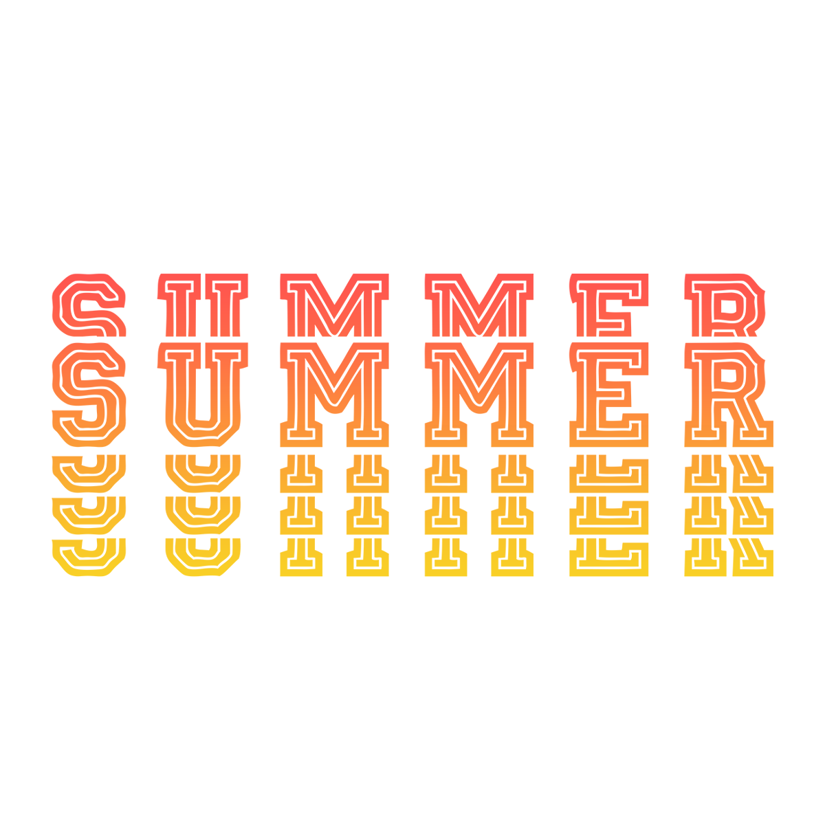 Inspirational Quote "Summer Summer Summer" Motivational Sticker Vinyl Decal Motivation Stickers- 5" Vinyl Sticker Waterproof