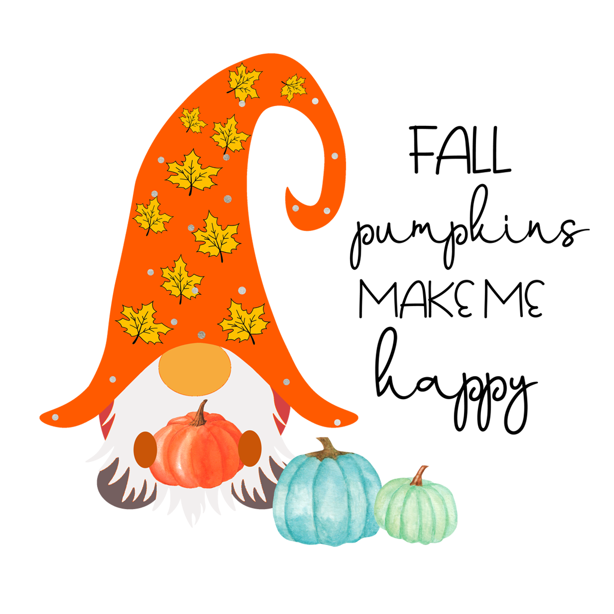 Inspirational Quote Fall Pumplins Make Me Happy Motivational Sticker Vinyl Decal Motivation Stickers- 5" Vinyl Sticker Waterproof