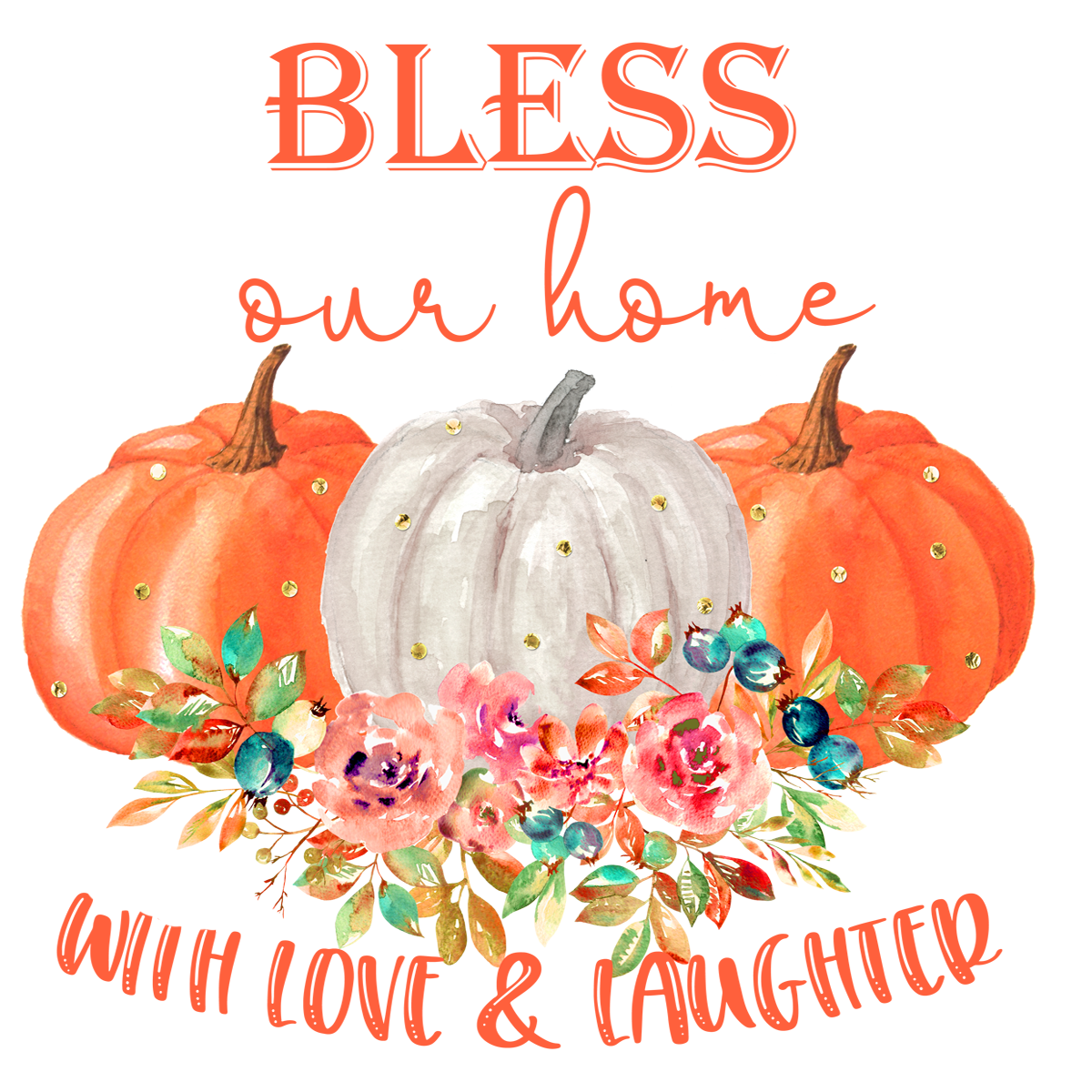 Inspirational Quote Bless Our Home With Love & Laughter Motivational Sticker Vinyl Decal Motivation Stickers- 5" Vinyl Sticker Waterproof