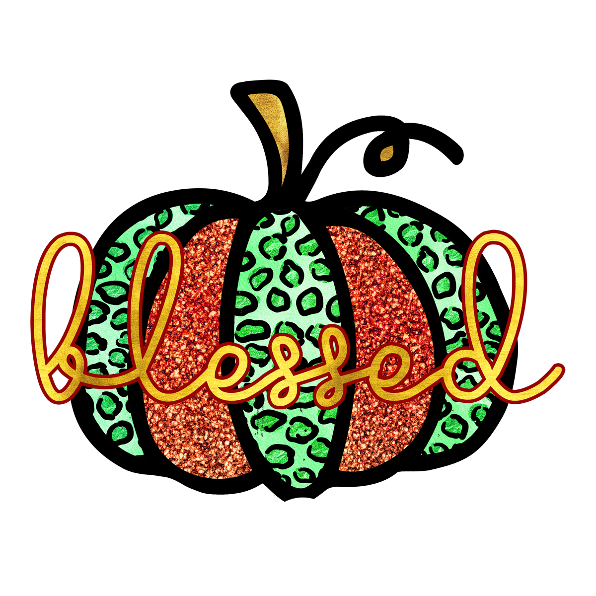 Inspirational Quote Blessed Pumpkin Motivational Sticker Vinyl Decal Motivation Stickers- 5" Vinyl Sticker Waterproof