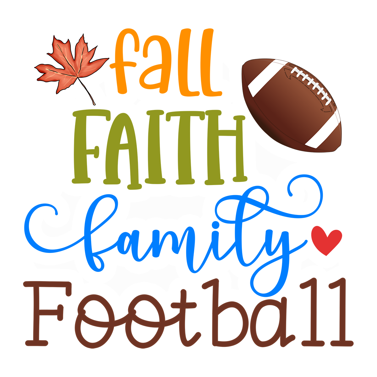 Inspirational Quote Fall Faith Family Fottball Motivational Sticker Vinyl Decal Motivation Stickers- 5" Vinyl Sticker Waterproof