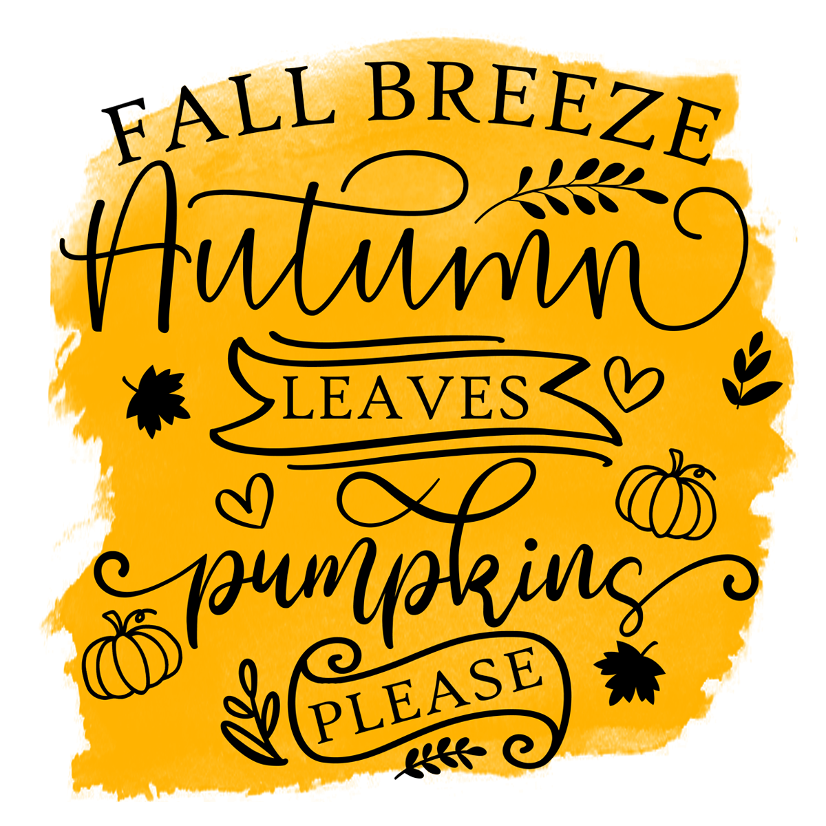 Inspirational Quote Fall Breeze Autumn Leaves Pumpkins Please Motivational Sticker Vinyl Decal Motivation Stickers- 5" Vinyl Sticker Waterproof