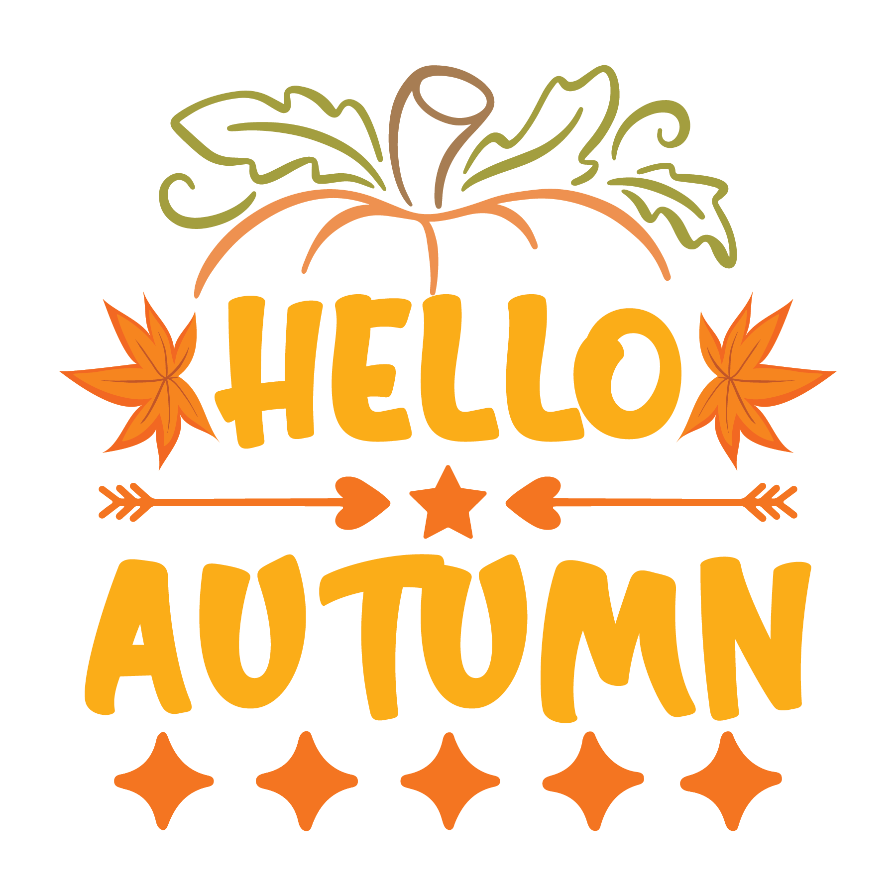 Inspirational Quote Hello Autumn Motivational Sticker Vinyl Decal Motivation Stickers- 5" Vinyl Sticker Waterproof