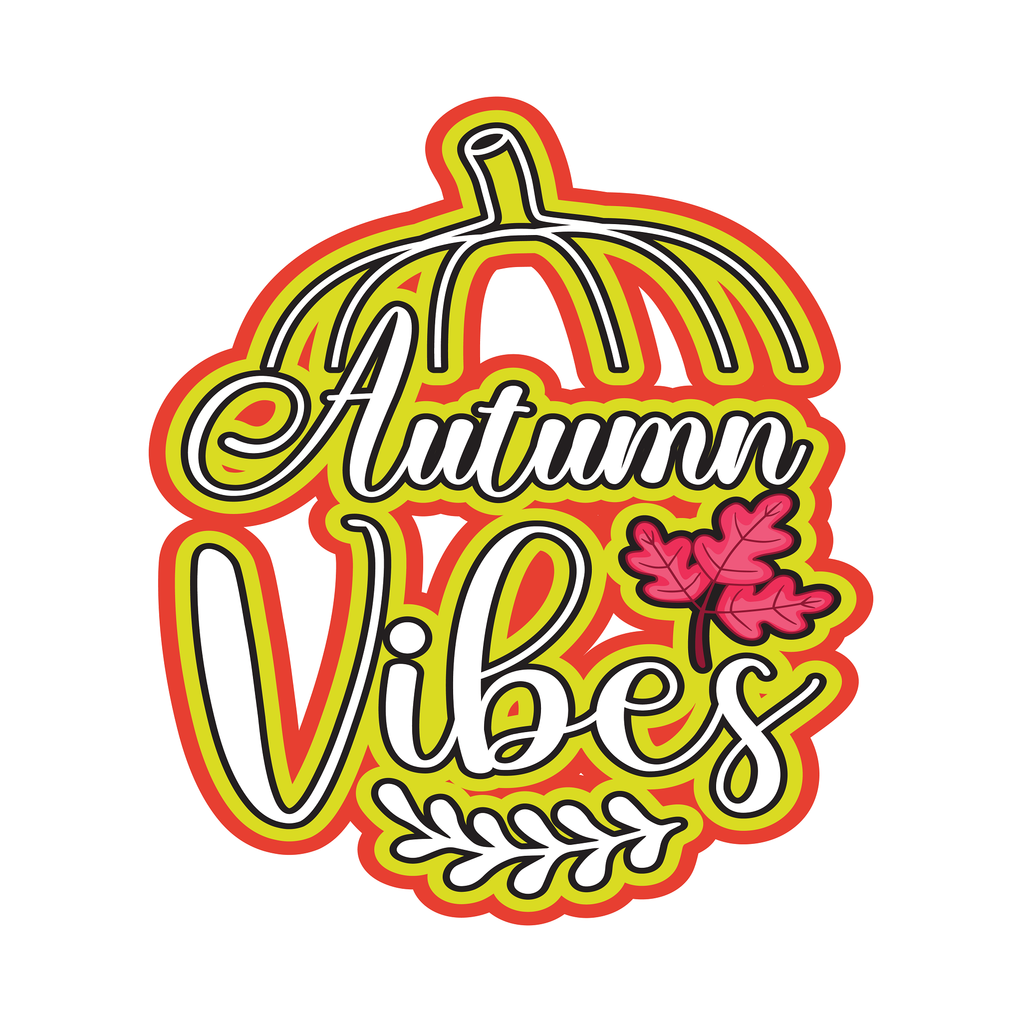 Inspirational Quote Autumn Vibes Motivational Sticker Vinyl Decal Motivation Stickers- 5" Vinyl Sticker Waterproof