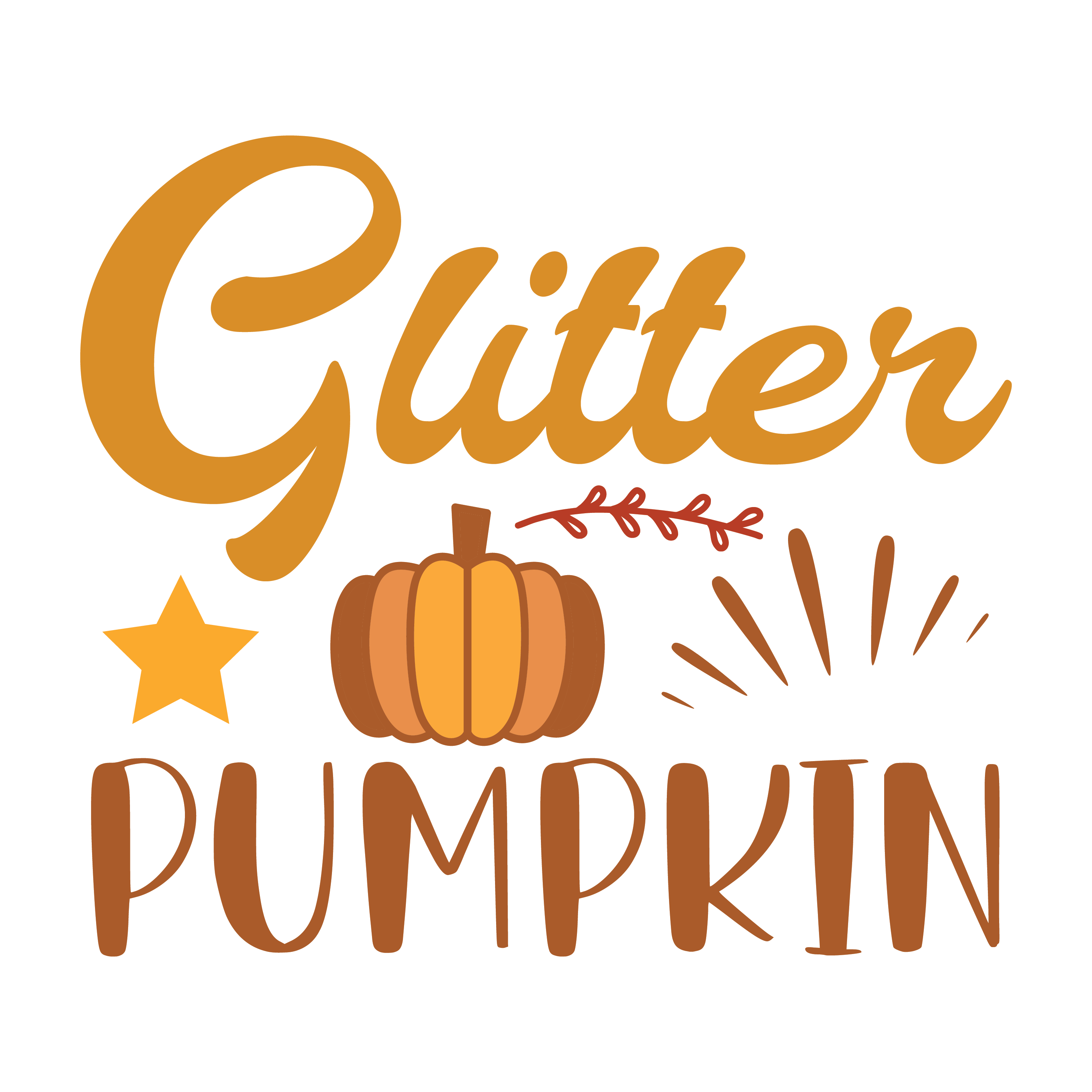 Inspirational Quote Glitter Pumpkin Motivational Sticker Vinyl Decal Motivation Stickers- 5" Vinyl Sticker Waterproof