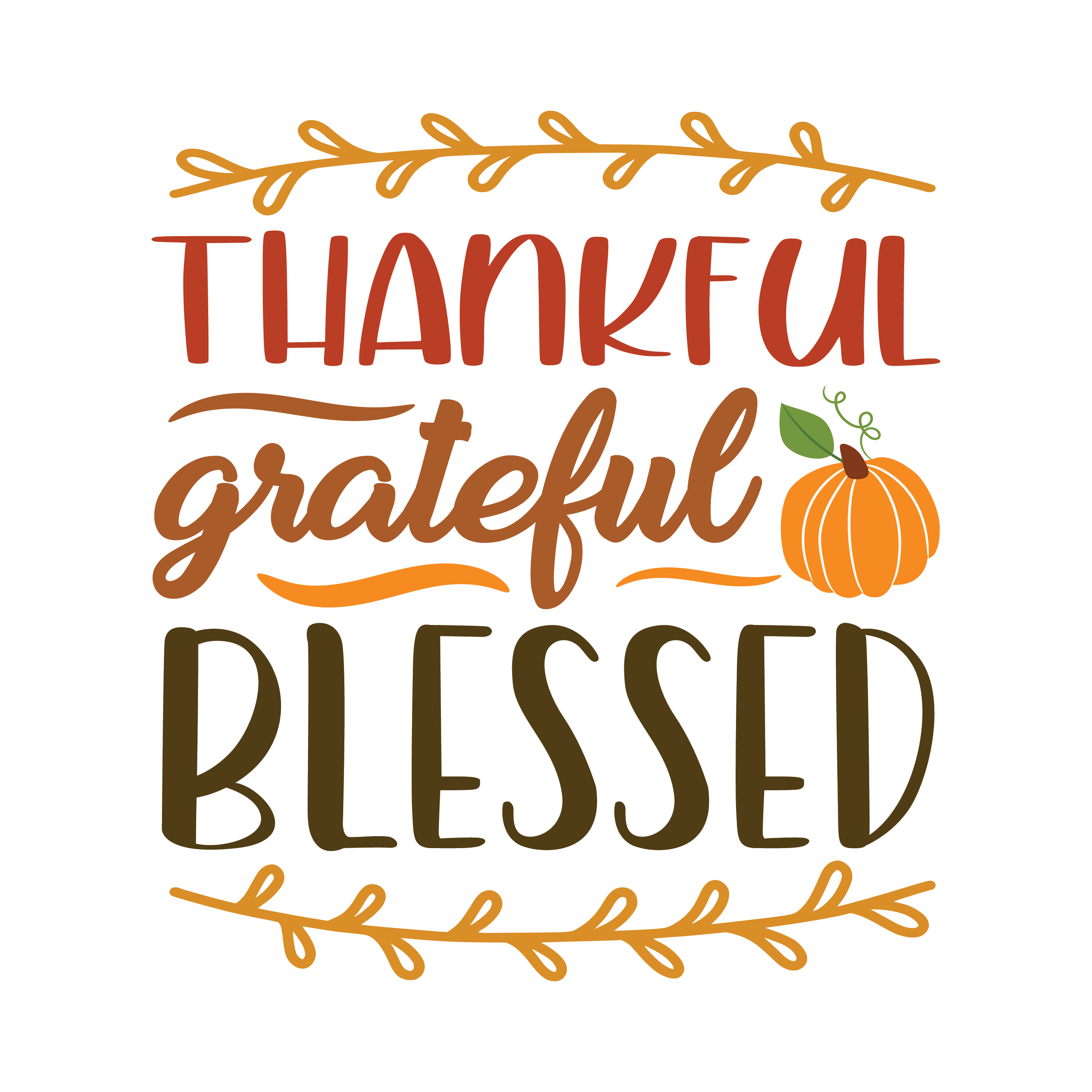 Inspirational Quote Thankful Grateful Blessed Motivational Sticker Vinyl Decal Motivation Stickers- 5" Vinyl Sticker Waterproof