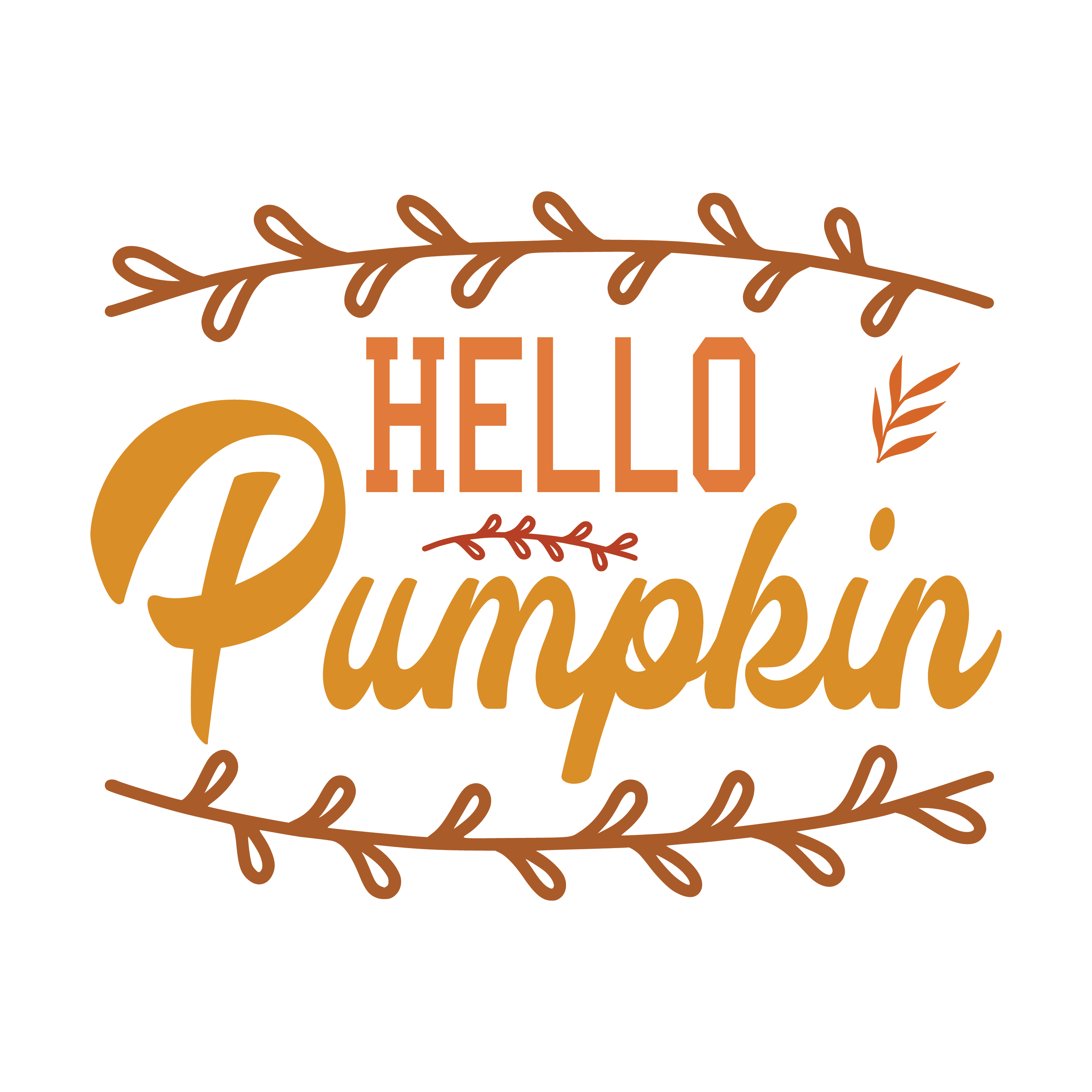 Inspirational Quote Hello Pumpkin, Motivational Sticker Vinyl Decal Motivation Stickers- 5" Vinyl Sticker Waterproof