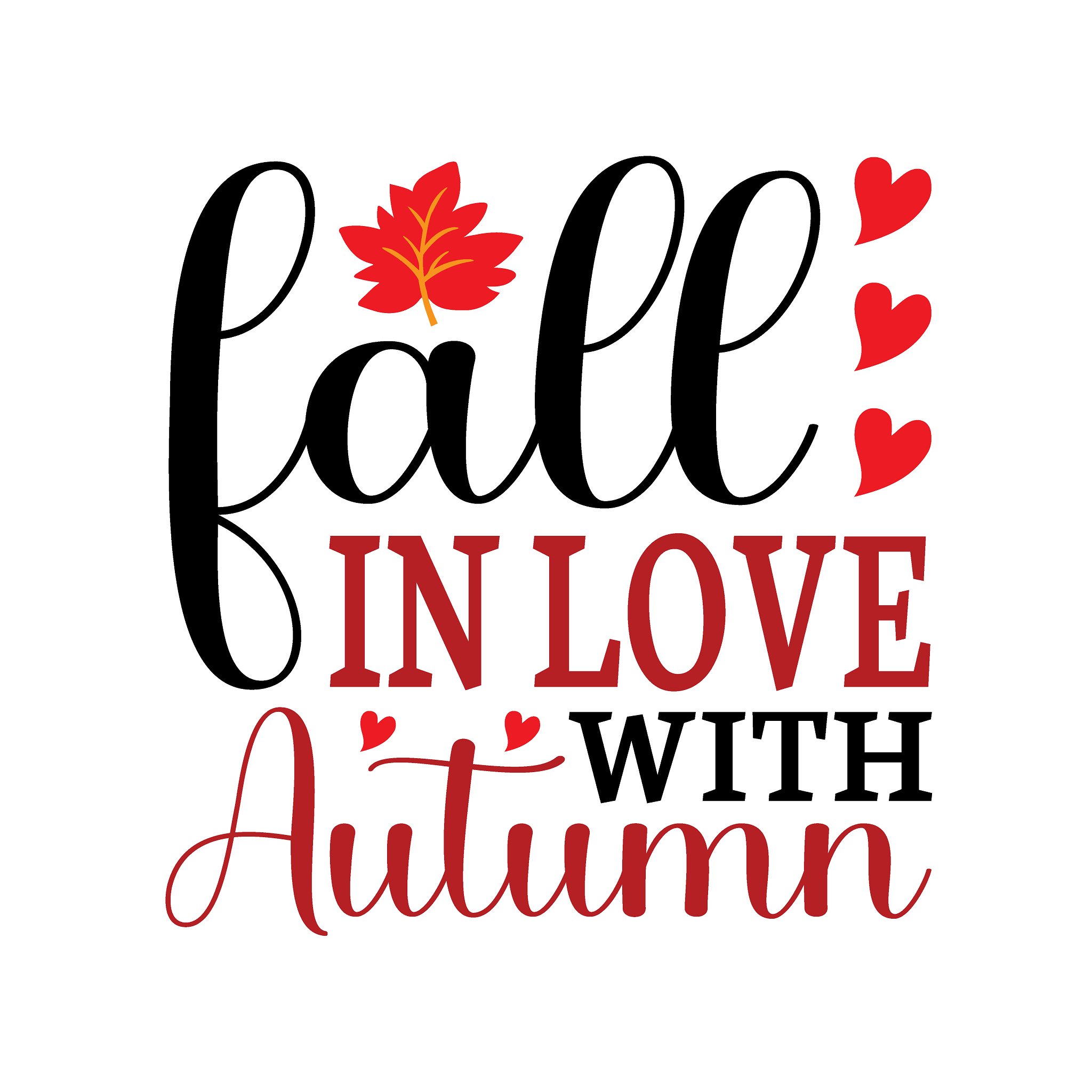 Inspirational Quote Fall In Love With Autumn Motivational Sticker Vinyl Decal Motivation Stickers- 5" Vinyl Sticker Waterproof