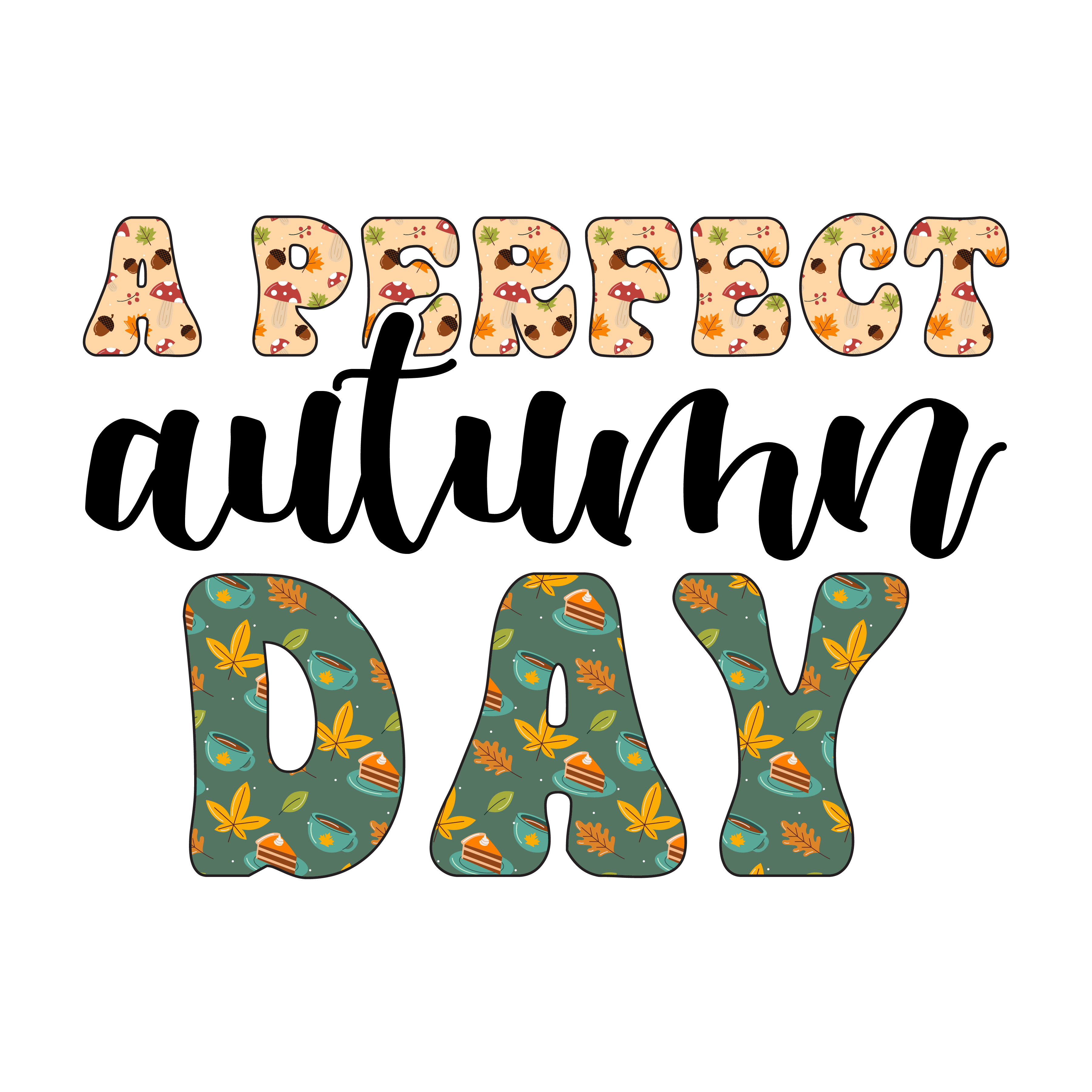 Inspirational Quote A Perfect Autumn Day Motivational Sticker Vinyl Decal Motivation Stickers- 5" Vinyl Sticker Waterproof