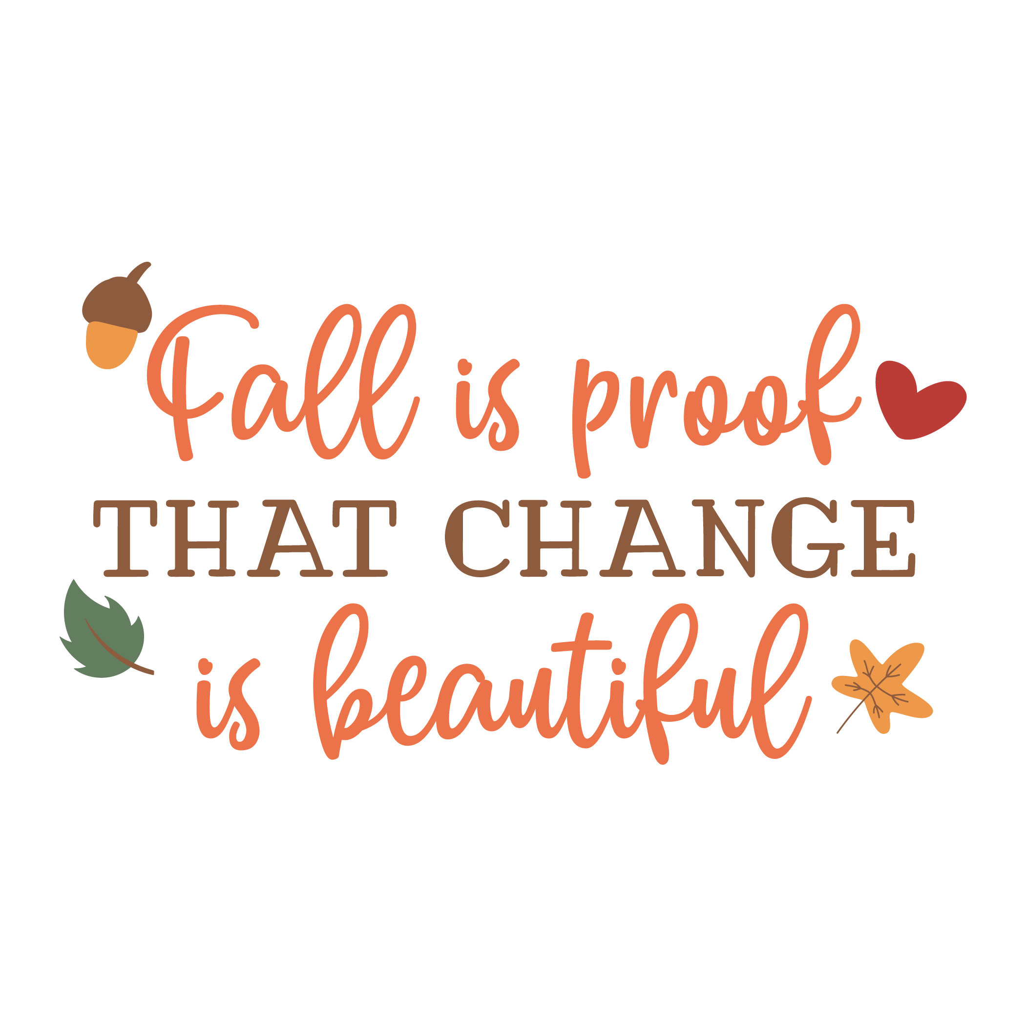 Inspirational Quote Fall Is Proof That Change Is Beautiful Motivational Sticker Vinyl Decal Motivation Stickers- 5" Vinyl Sticker Waterproof
