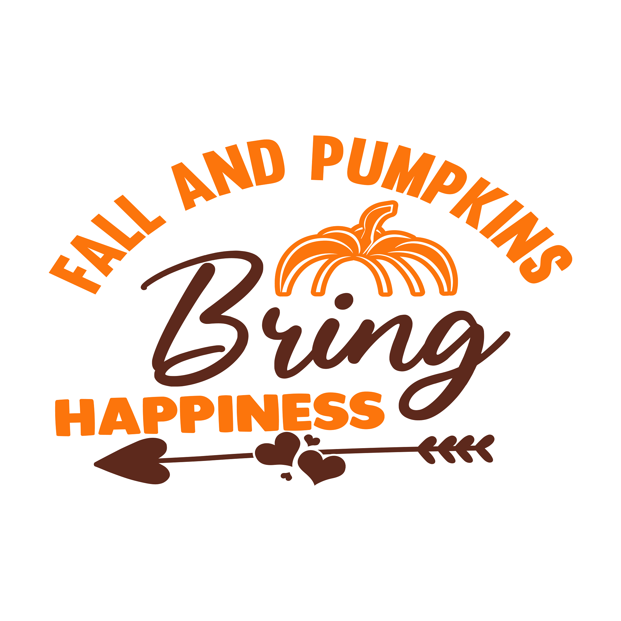 Inspirational Quote Fall And Pumpkins Bring Happiness Motivational Sticker Vinyl Decal Motivation Stickers- 5" Vinyl Sticker Waterproof
