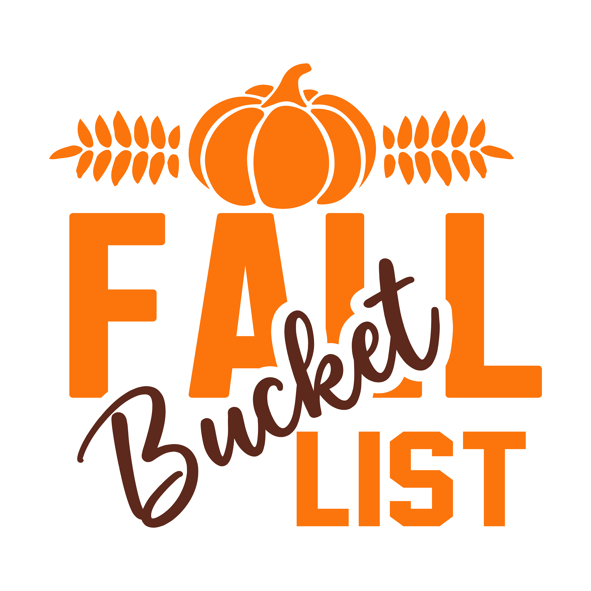 Inspirational Quote Fall Bucket List Motivational Sticker Vinyl Decal Motivation Stickers- 5" Vinyl Sticker Waterproof