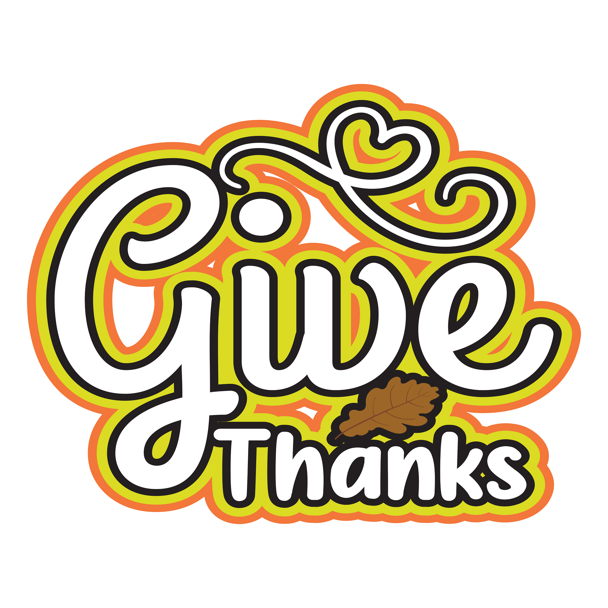 Inspirational Quote Give Thanks Motivational Sticker Vinyl Decal Motivation Stickers- 5" Vinyl Sticker Waterproof