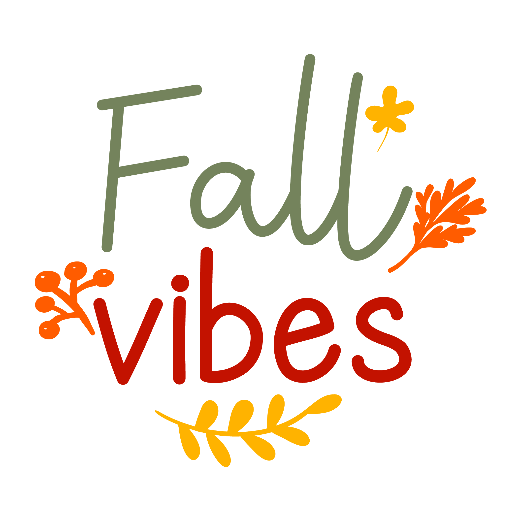 Inspirational Quote Fall Vibes Lovely Motivational Sticker Vinyl Decal Motivation Stickers- 5" Vinyl Sticker Waterproof