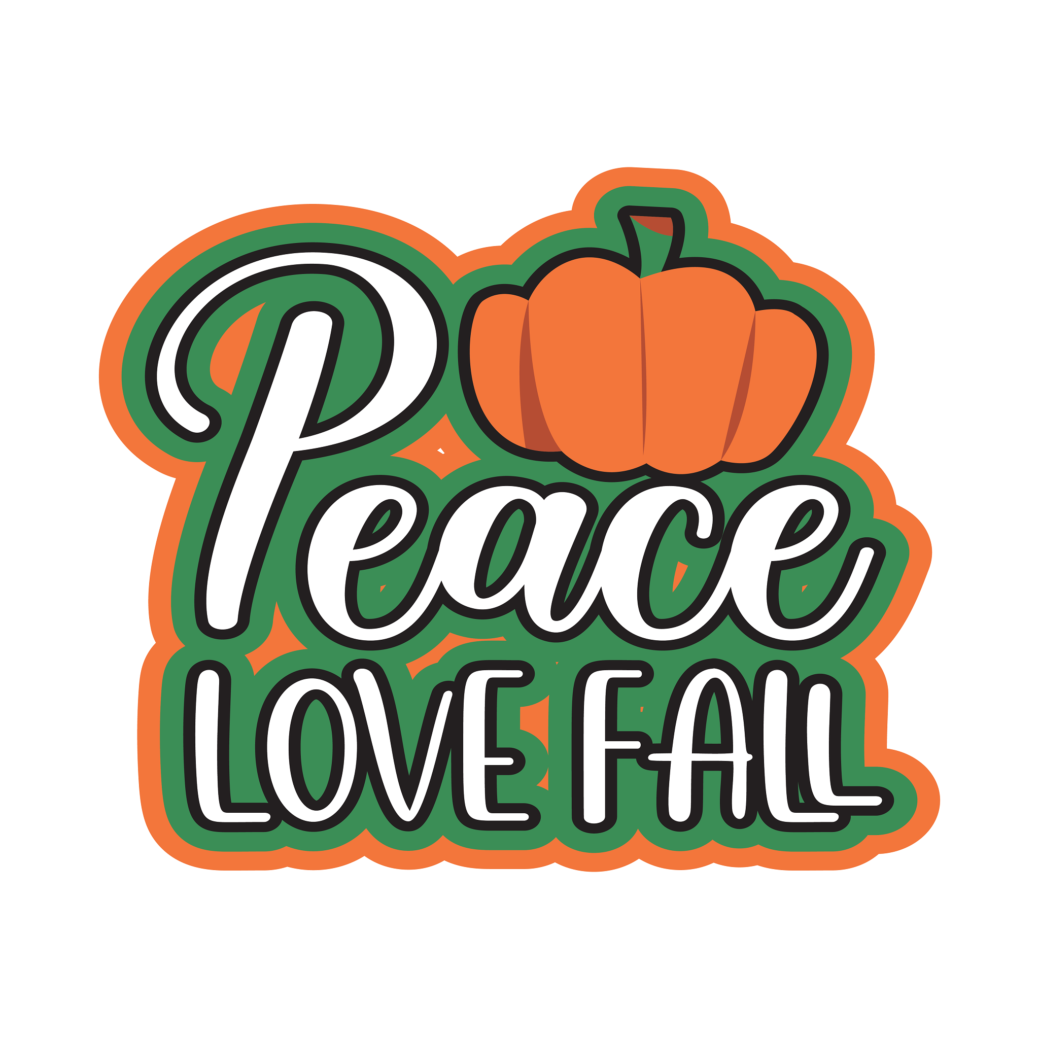 Inspirational Quote Peace Love Fall Motivational Sticker Vinyl Decal Motivation Stickers- 5" Vinyl Sticker Waterproof