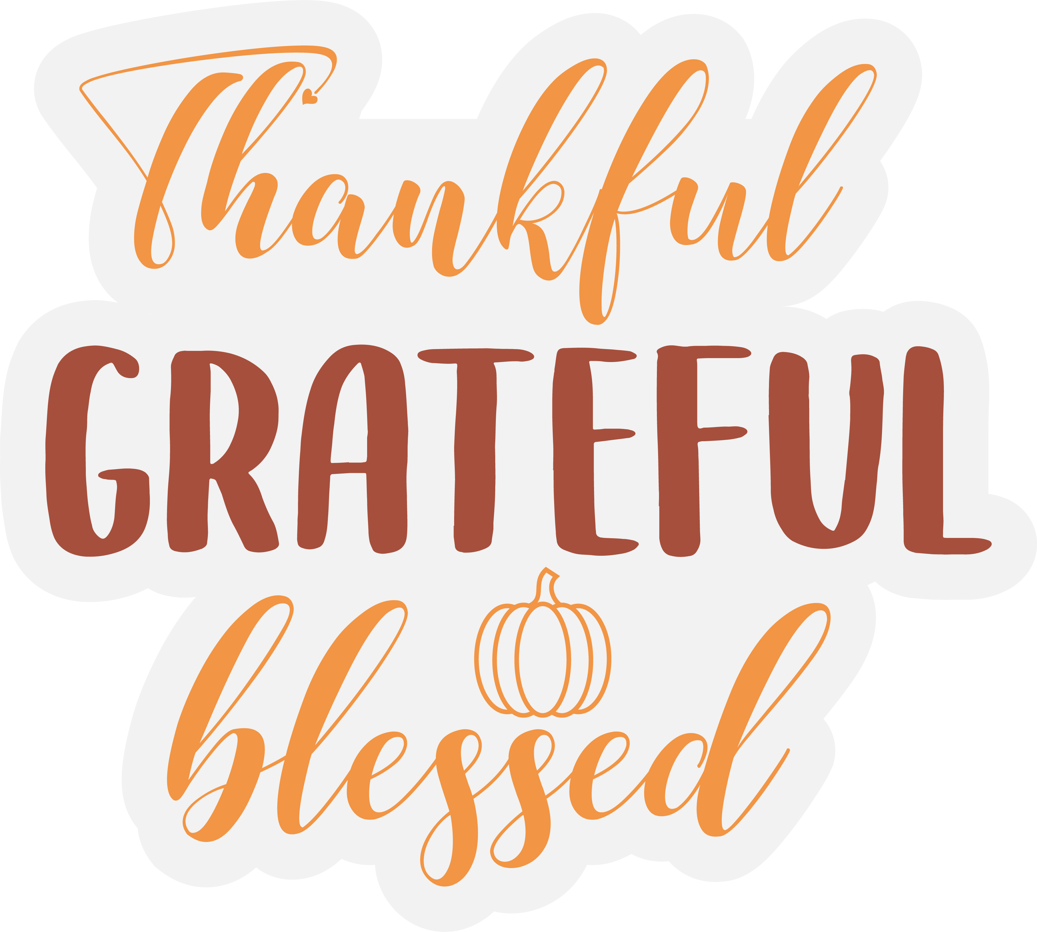 Inspirational Quote Thankfull Grateful Blessed Motivational Sticker Vinyl Decal Motivation Stickers- 5" Vinyl Sticker Waterproof