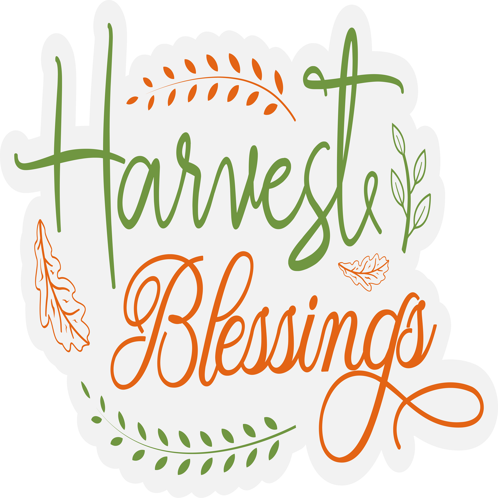 Inspirational Quote Harvest Blessings Lovely Gift Motivational Sticker Vinyl Decal Motivation Stickers- 5" Vinyl Sticker Waterproof
