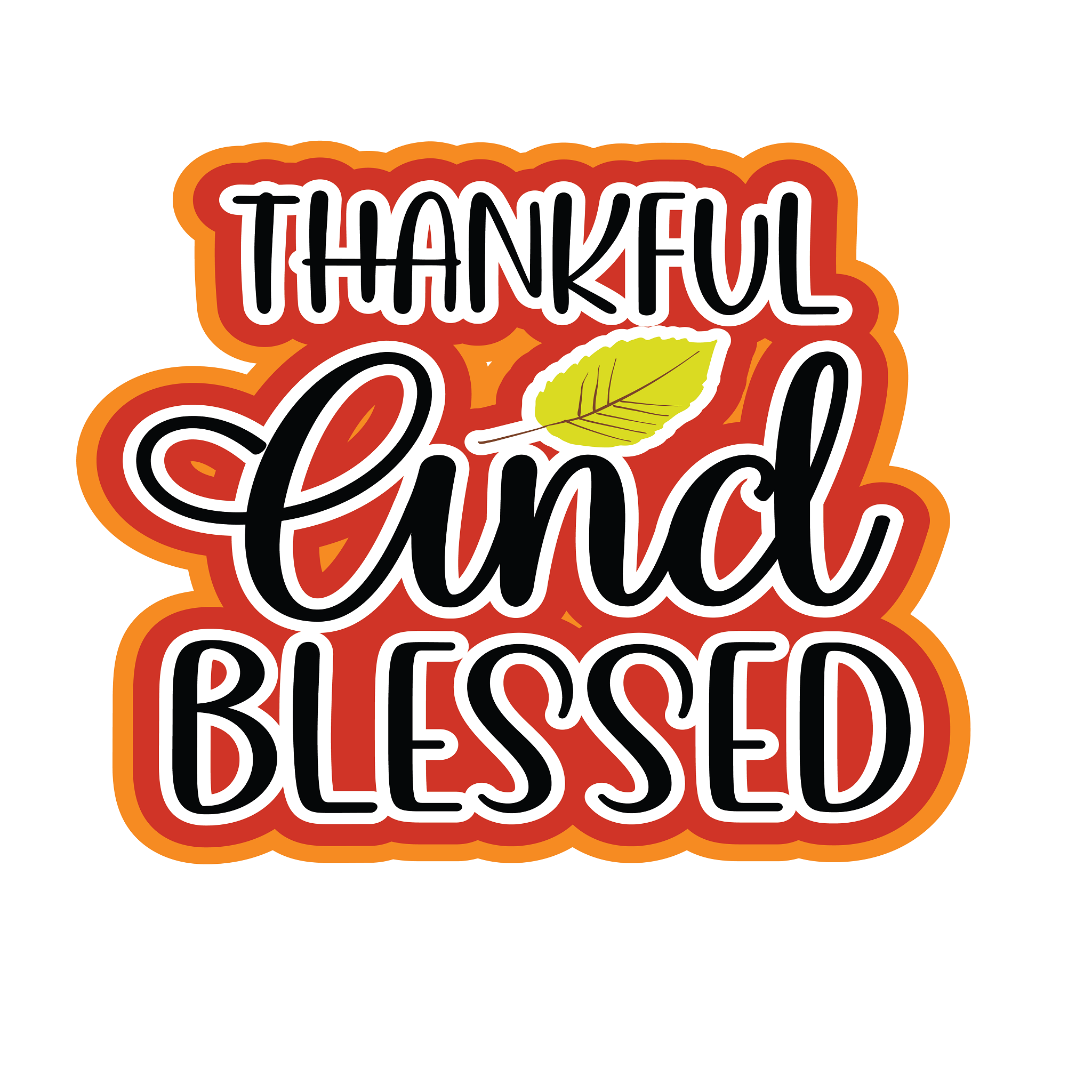 Inspirational Quote Thankful Cind Blessed Motivational Sticker Vinyl Decal Motivation Stickers- 5" Vinyl Sticker Waterproof