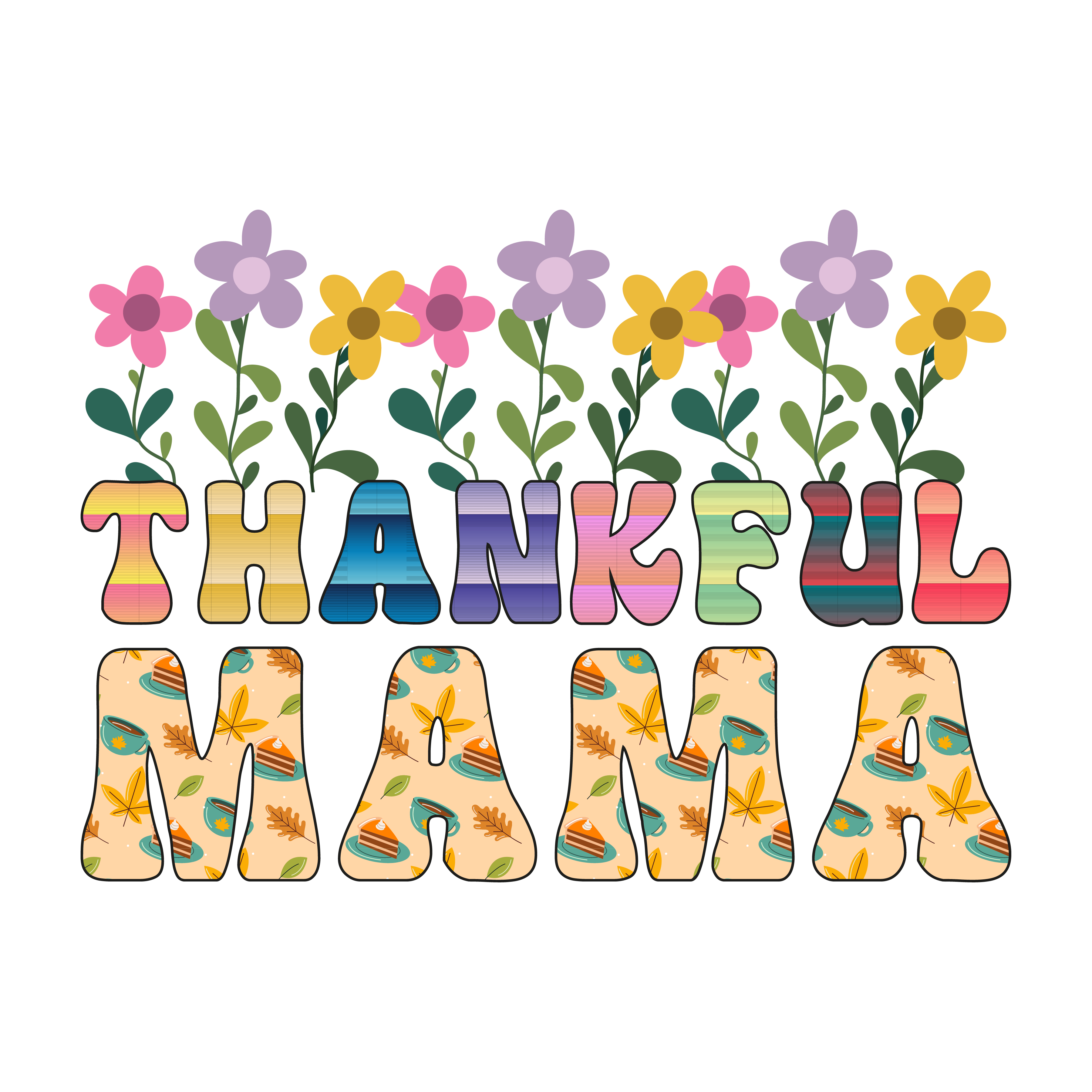 Inspirational Quote Thankfull Mama Motivational Sticker Vinyl Decal Motivation Stickers- 5" Vinyl Sticker Waterproof