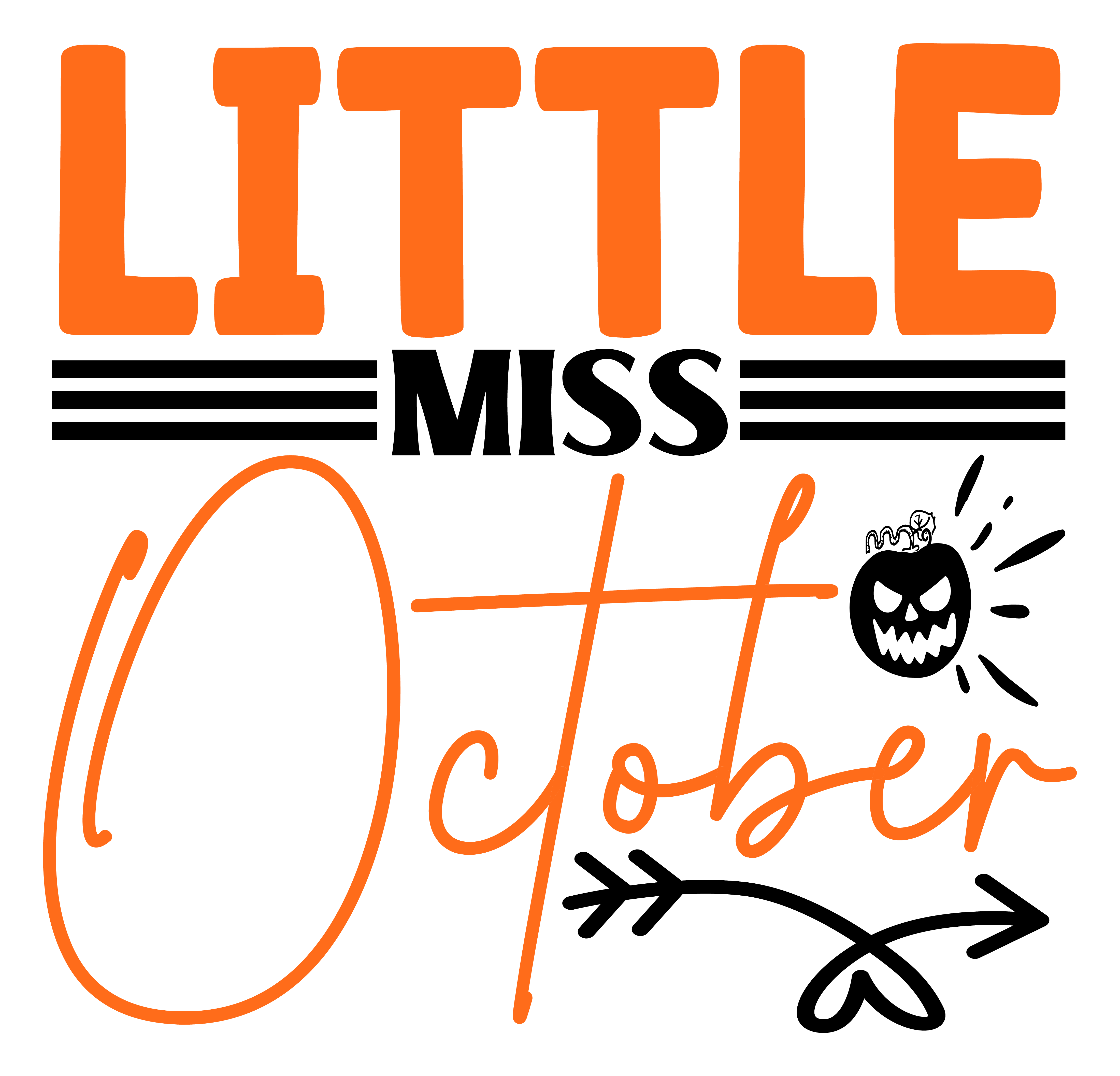 Inspirational Quote Little Miss October Motivational Sticker Vinyl Decal Motivation Stickers- 5" Vinyl Sticker Waterproof