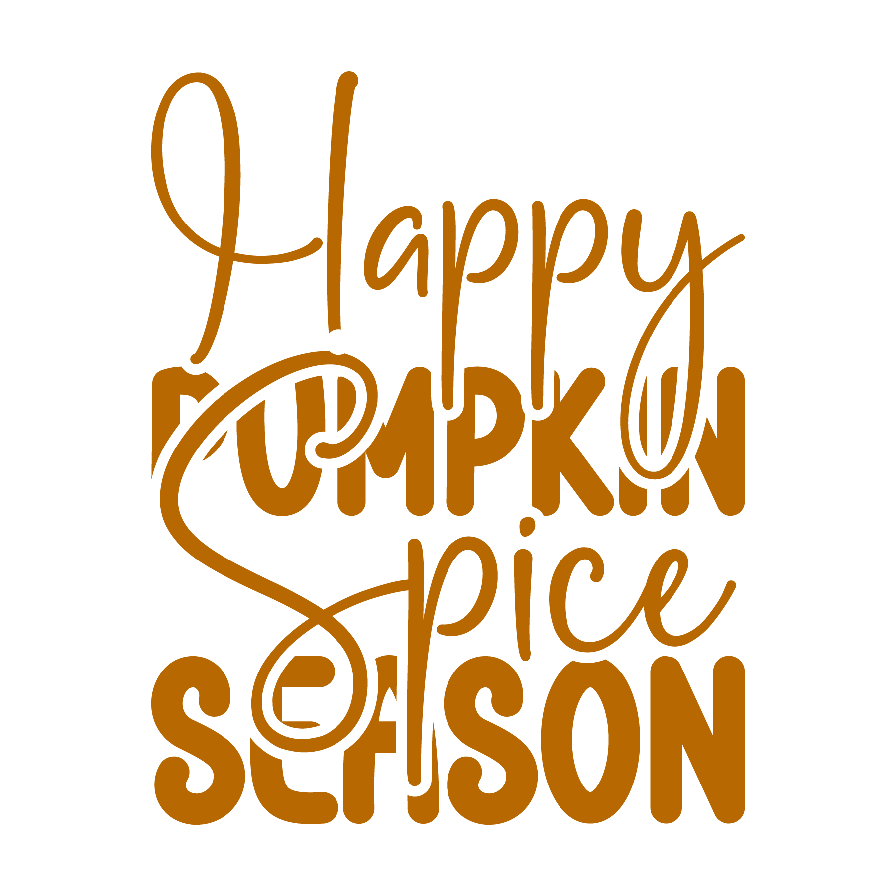 Inspirational Quote Happy Pumpkin Spice Season, Motivational Sticker Vinyl Decal Motivation Stickers- 5" Vinyl Sticker Waterproof