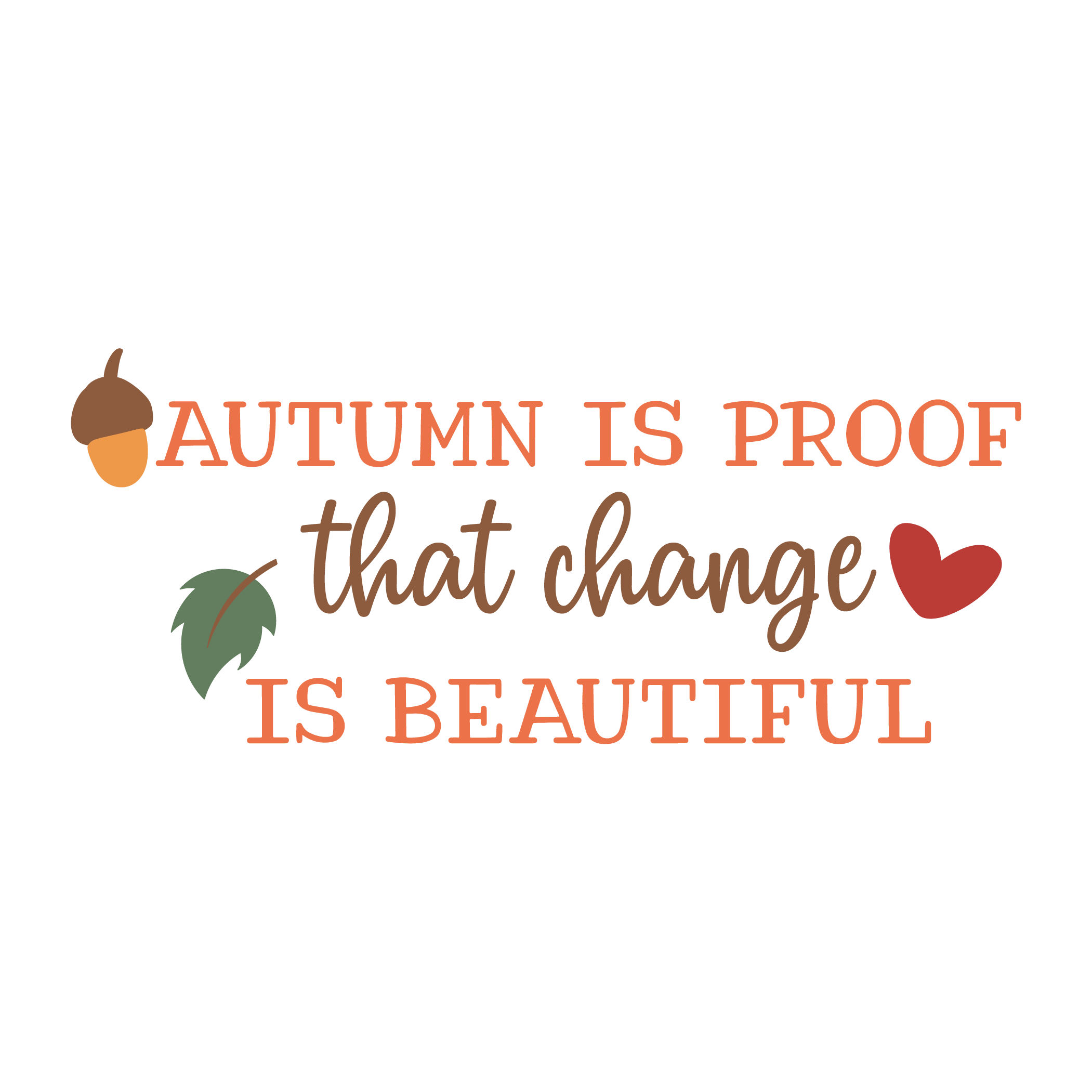 Inspirational Quote Autumn Is Proof That Change Is Beautiful Motivational Sticker Vinyl Decal Motivation Stickers- 5" Vinyl Sticker Waterproof
