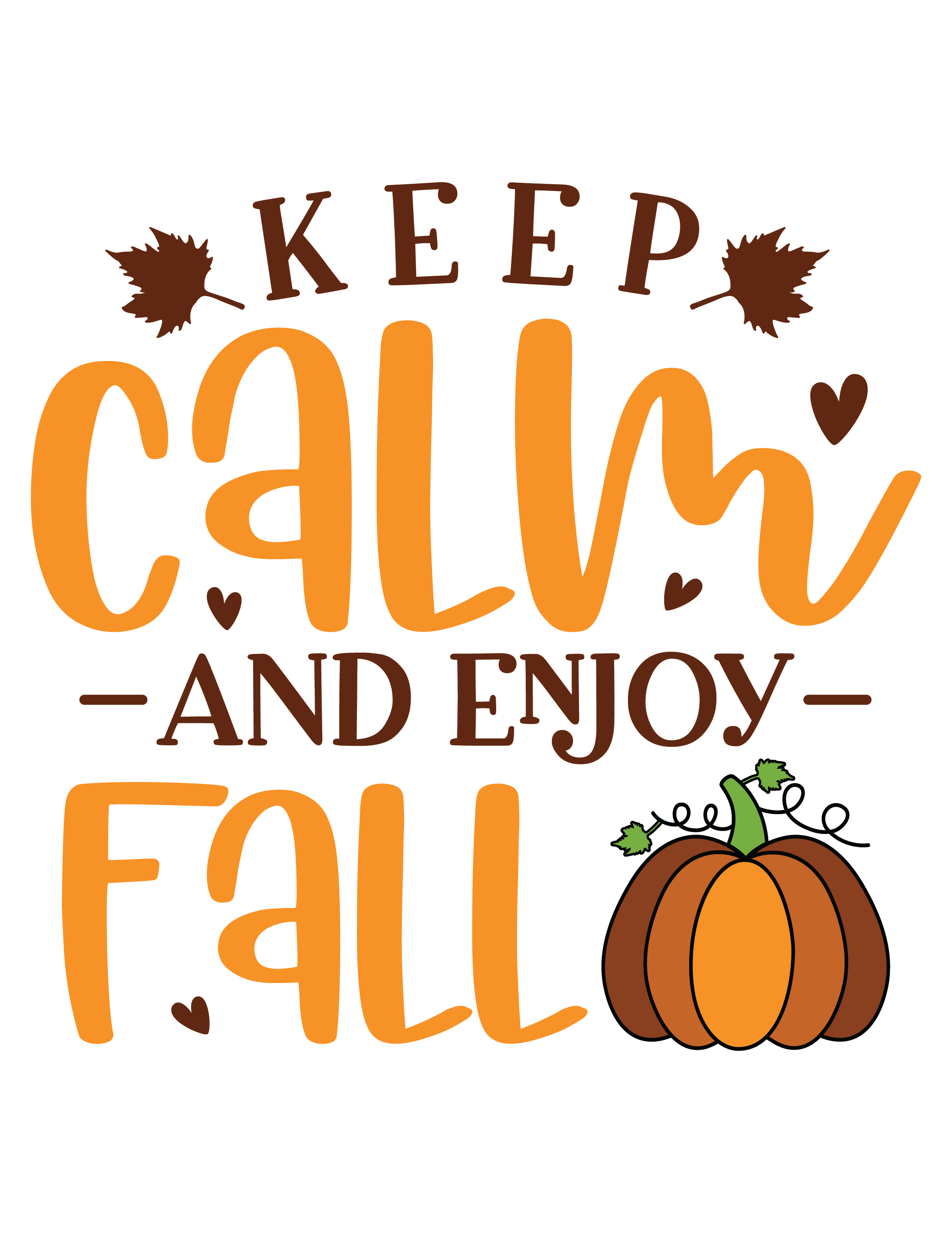 Inspirational Quote Keep Calm And Enjoy Fall Great Gift Motivational Sticker Vinyl Decal Motivation Stickers- 5" Vinyl Sticker Waterproof