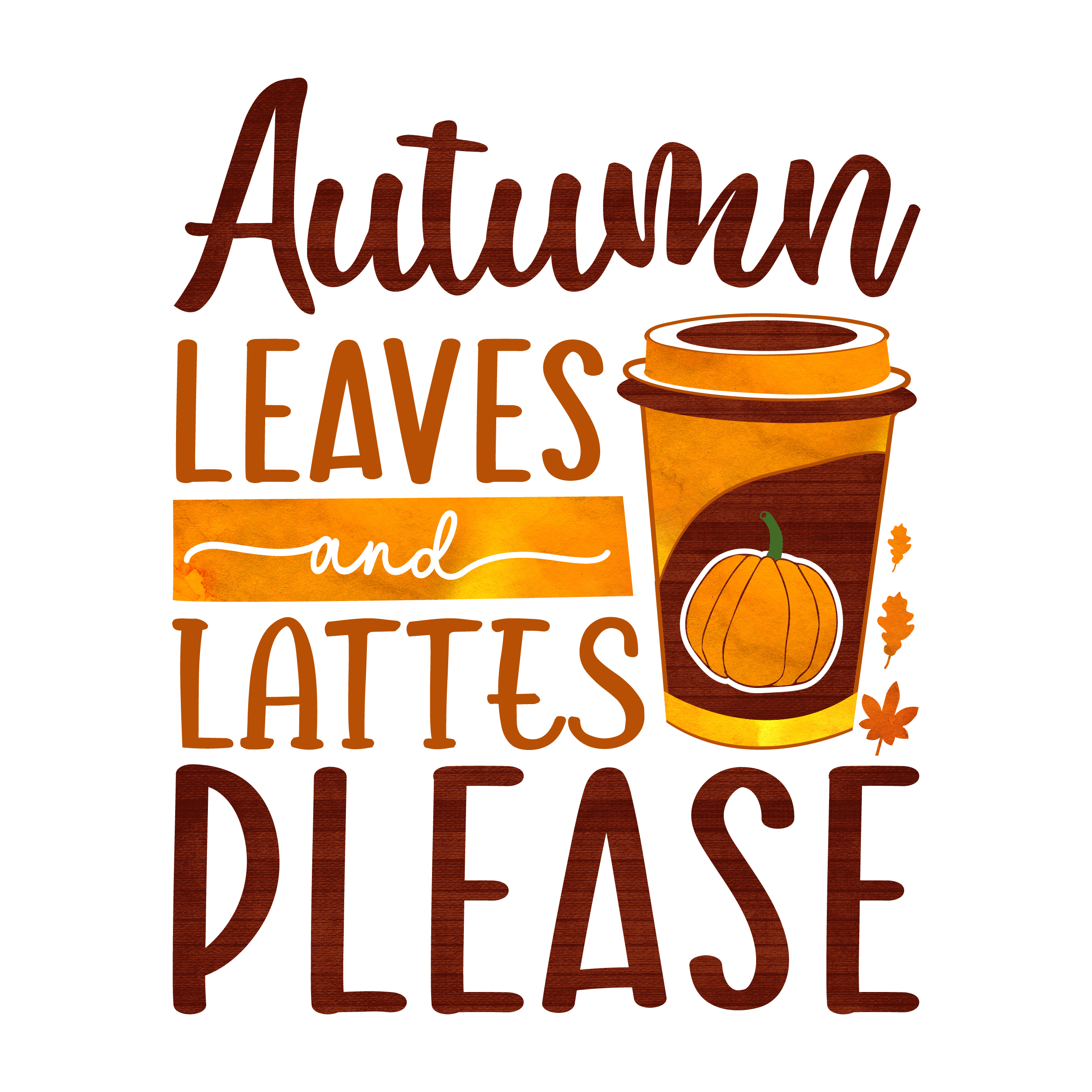 Inspirational Quote Autumn Leaves And Lattes Please Motivational Sticker Vinyl Decal Motivation Stickers- 5" Vinyl Sticker Waterproof