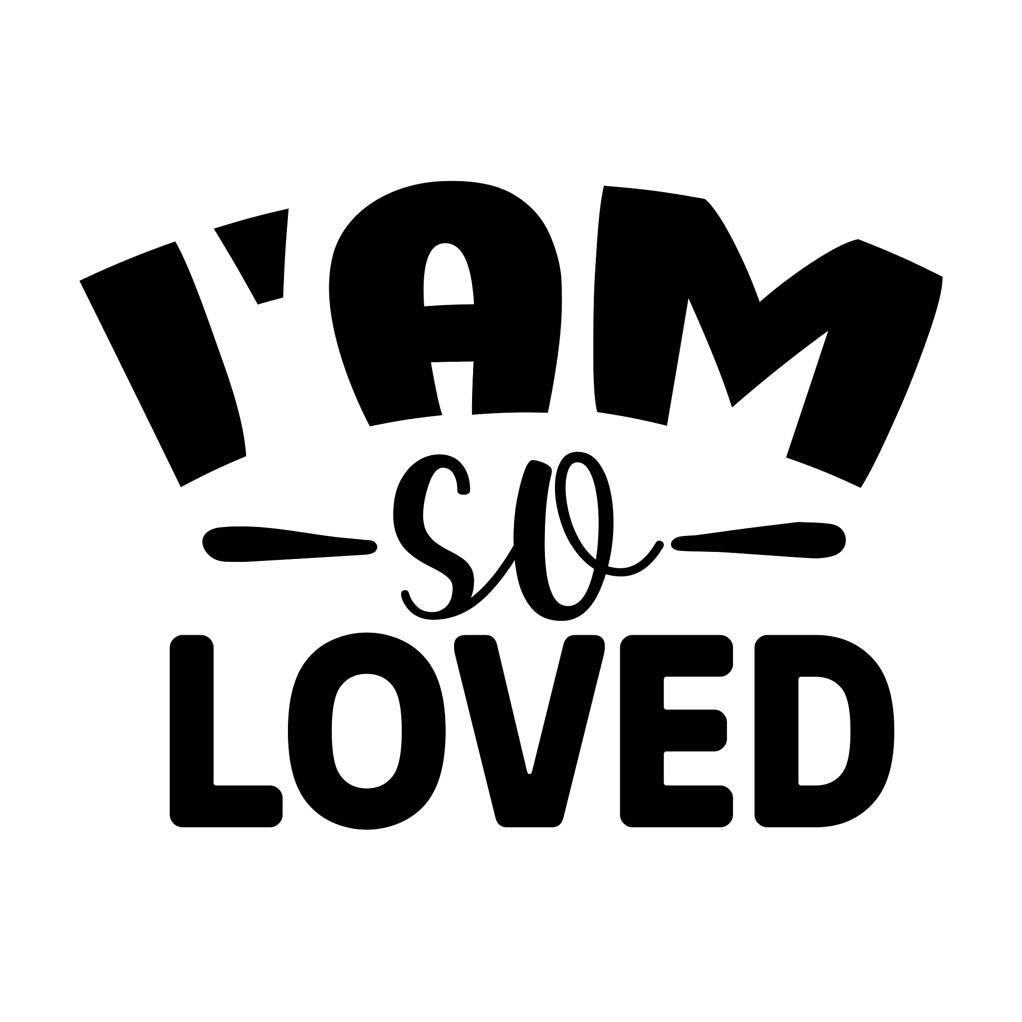 Inspirational Quote I'm So Loved Motivational Sticker Vinyl Decal Motivation Stickers- 5" Vinyl Sticker Waterproof