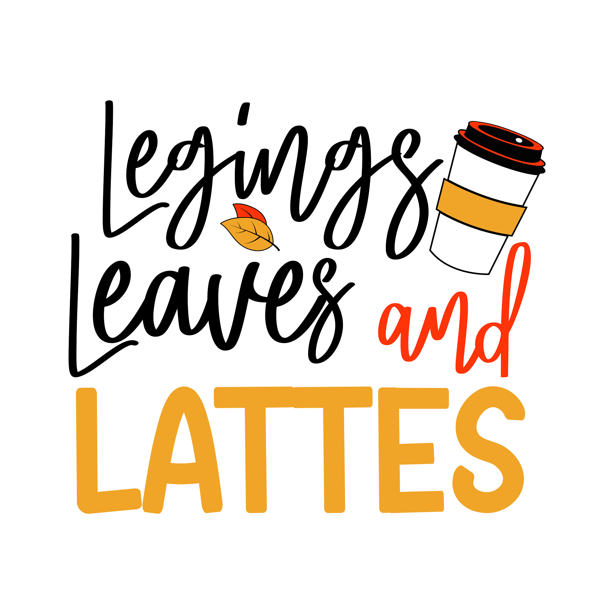 Inspirational Quote Legging Leaves And Lattes Motivational Sticker Vinyl Decal Motivation Stickers- 5" Vinyl Sticker Waterproof