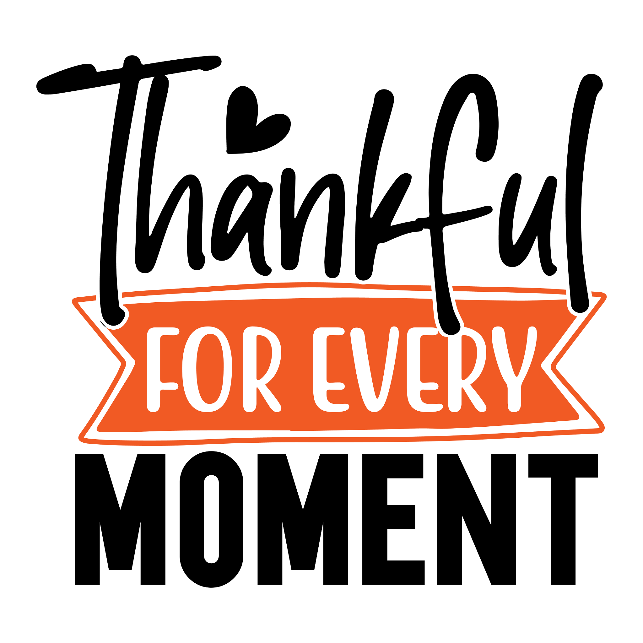 Inspirational Quote Thankful For Every Moment Motivational Sticker Vinyl Decal Motivation Stickers- 5" Vinyl Sticker Waterproof
