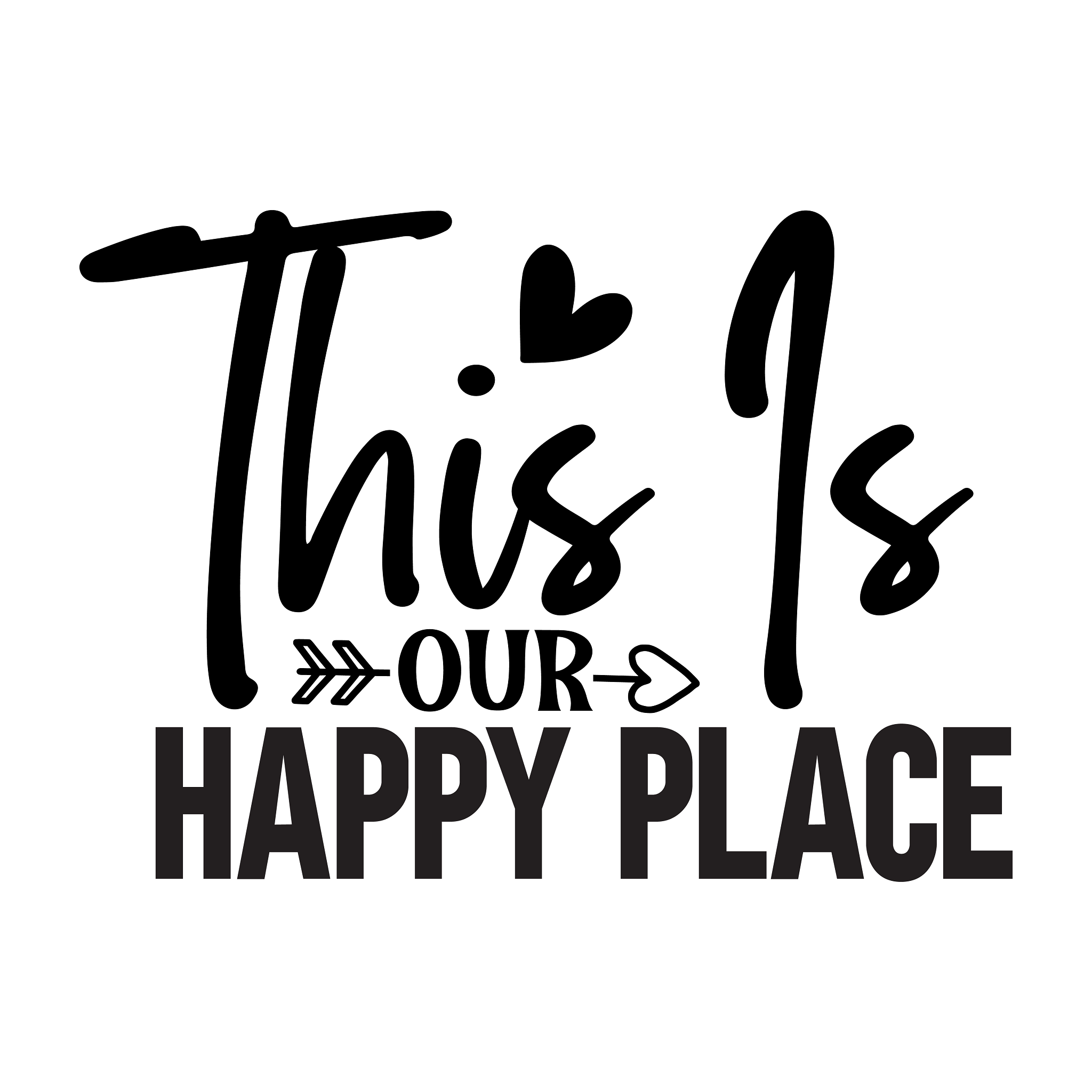 Inspirational Quote This Is Our Happy Place Great Gift Motivational Sticker Vinyl Decal Motivation Stickers- 5" Vinyl Sticker Waterproof