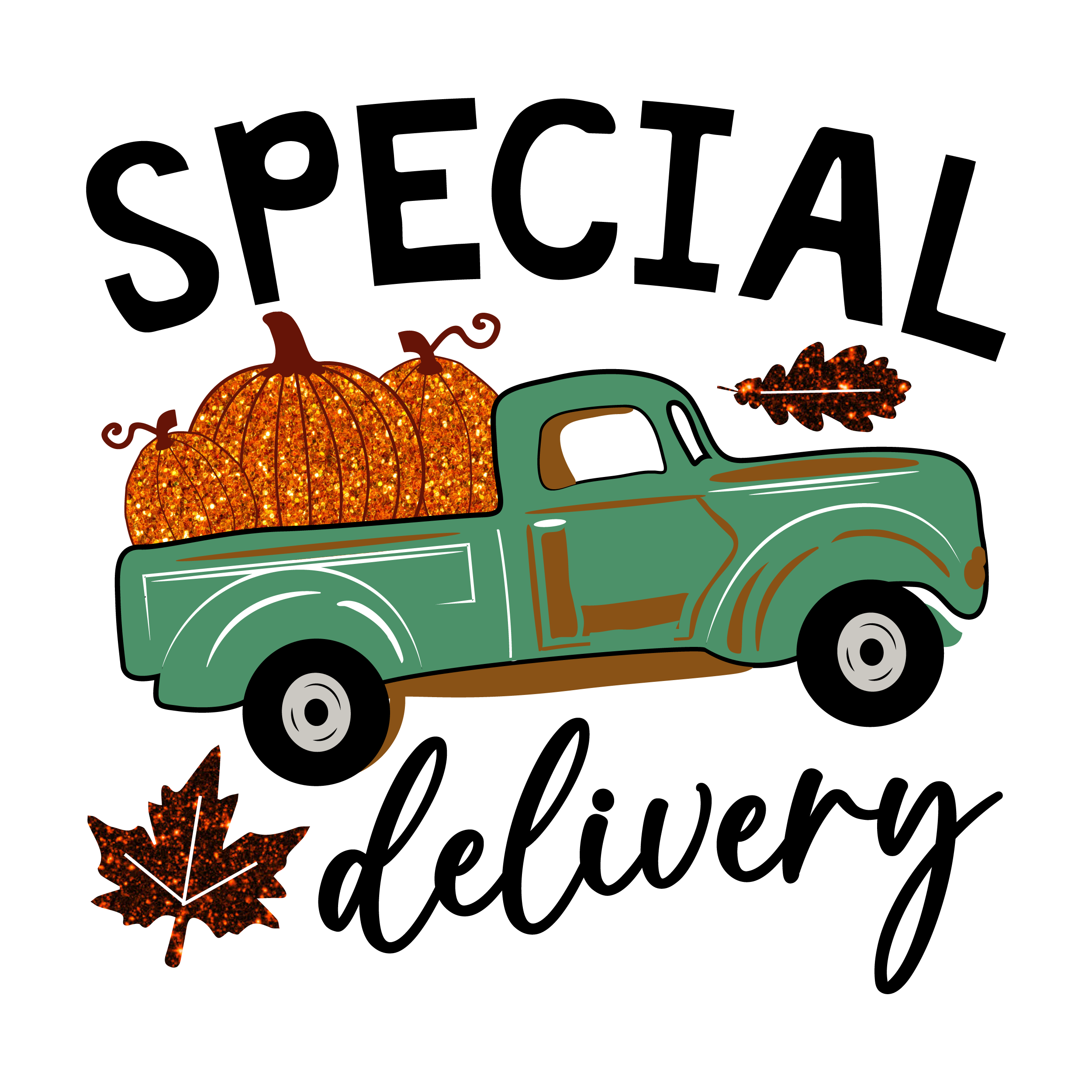 Inspirational Quote Special Pumpkin Truck Delivery Motivational Sticker Vinyl Decal Motivation Stickers- 5" Vinyl Sticker Waterproof