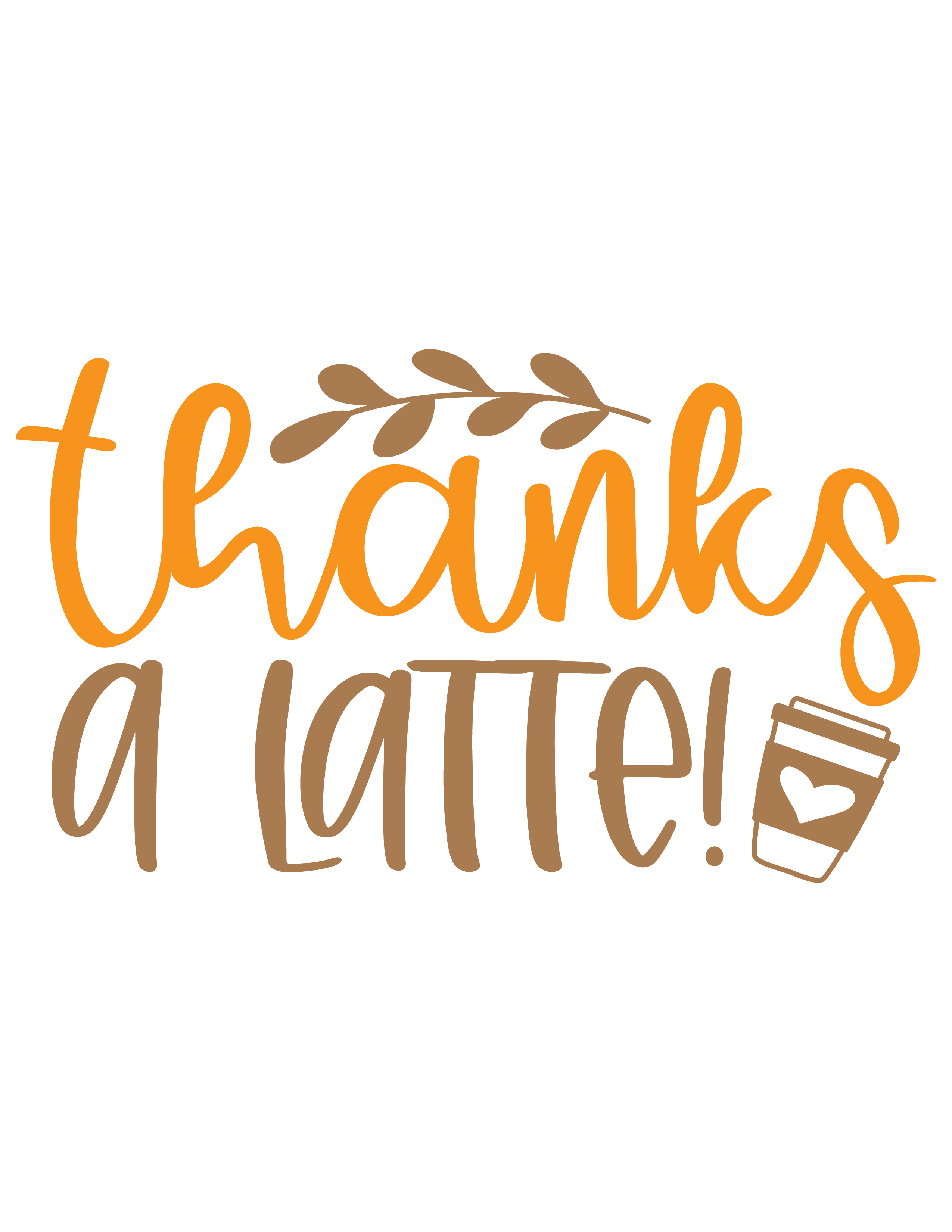 Inspirational Quote Thank A Latte! Motivational Sticker Vinyl Decal Motivation Stickers- 5" Vinyl Sticker Waterproof