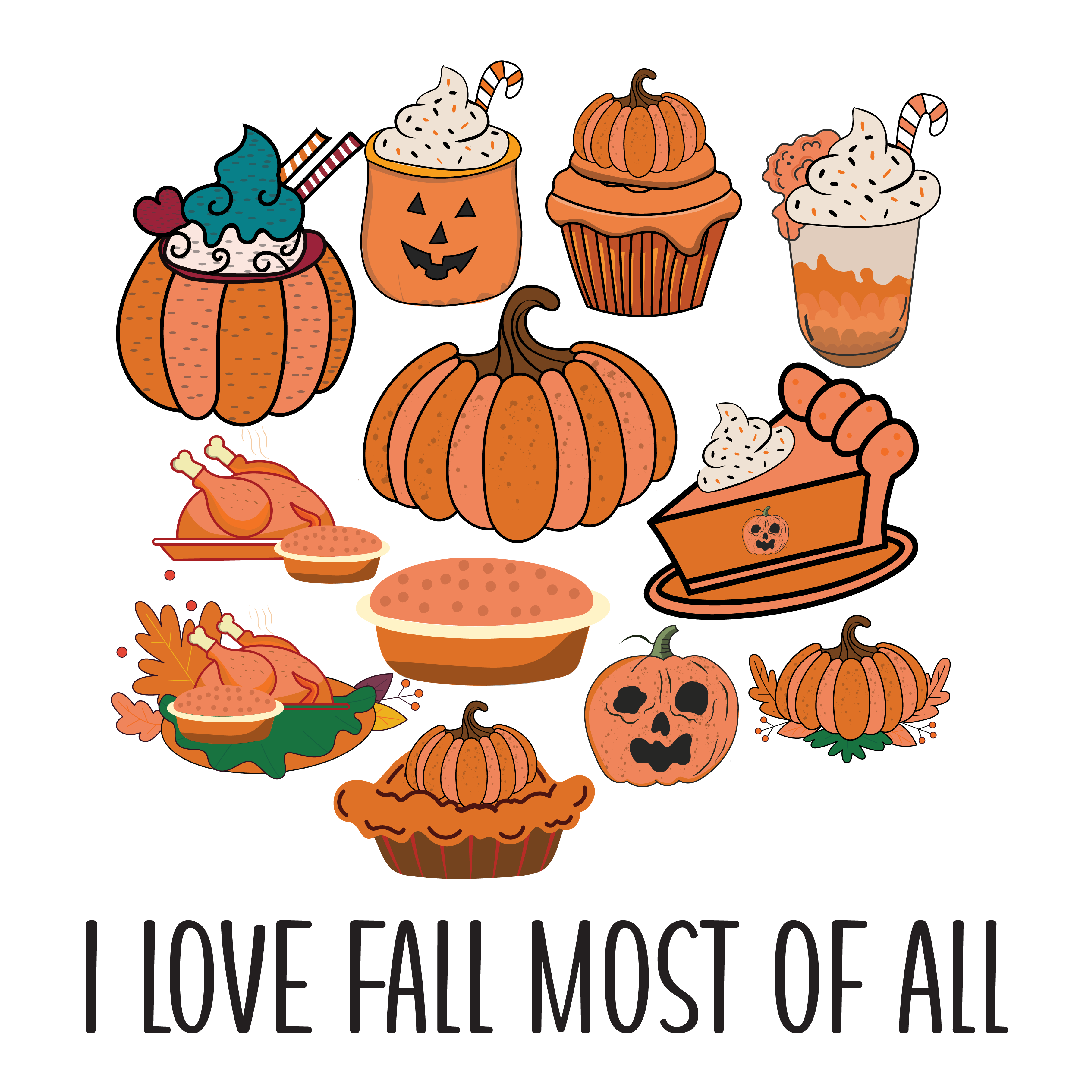Inspirational Quote I Love Fall Most Of All Amazing Design Motivational Sticker Vinyl Decal Motivation Stickers- 5" Vinyl Sticker Waterproof