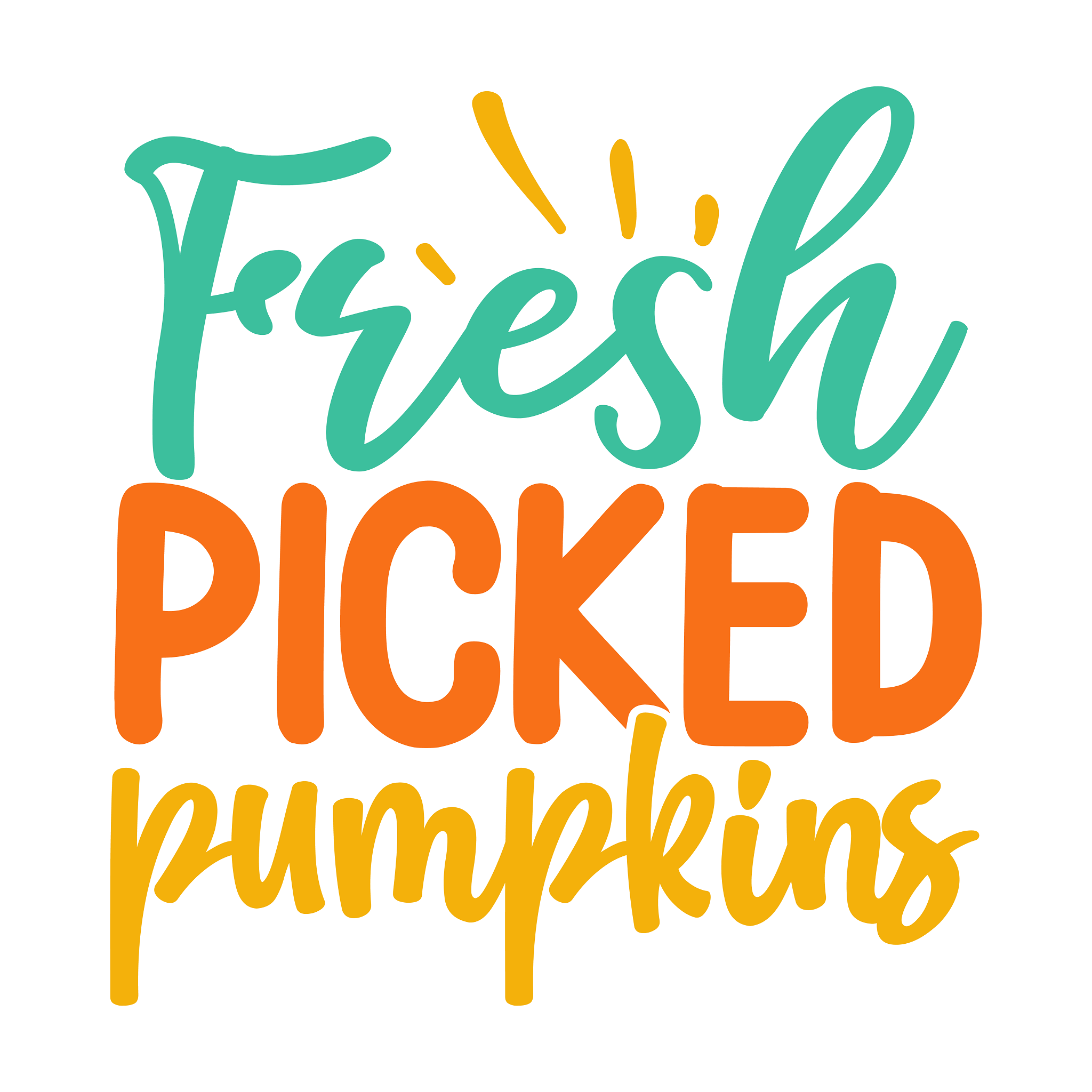 Inspirational Quote Fresh Picked Pumpkins Motivational Sticker Vinyl Decal Motivation Stickers- 5" Vinyl Sticker Waterproof