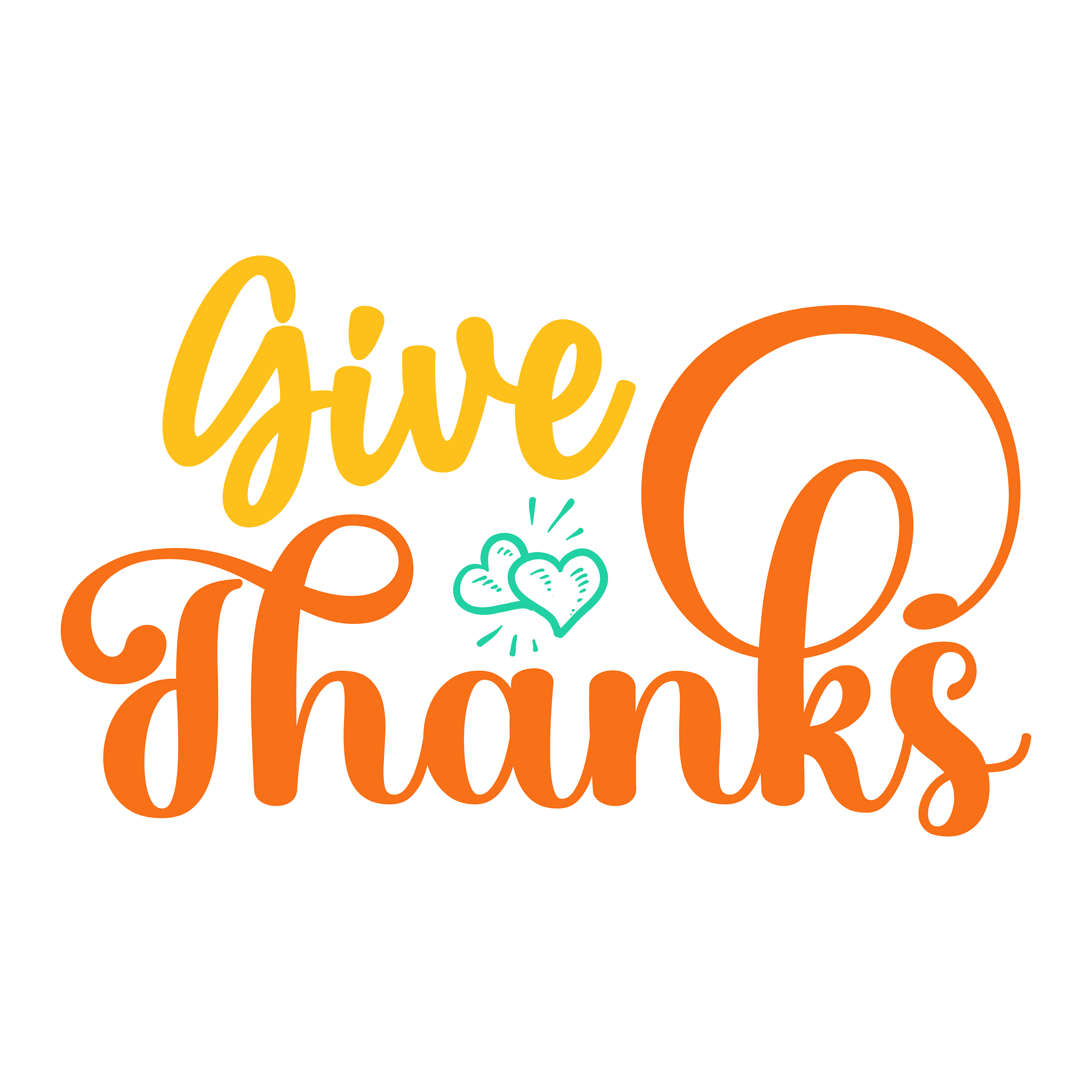 Inspirational Quote Give Thanks Great Gift Motivational Sticker Vinyl Decal Motivation Stickers- 5" Vinyl Sticker Waterproof